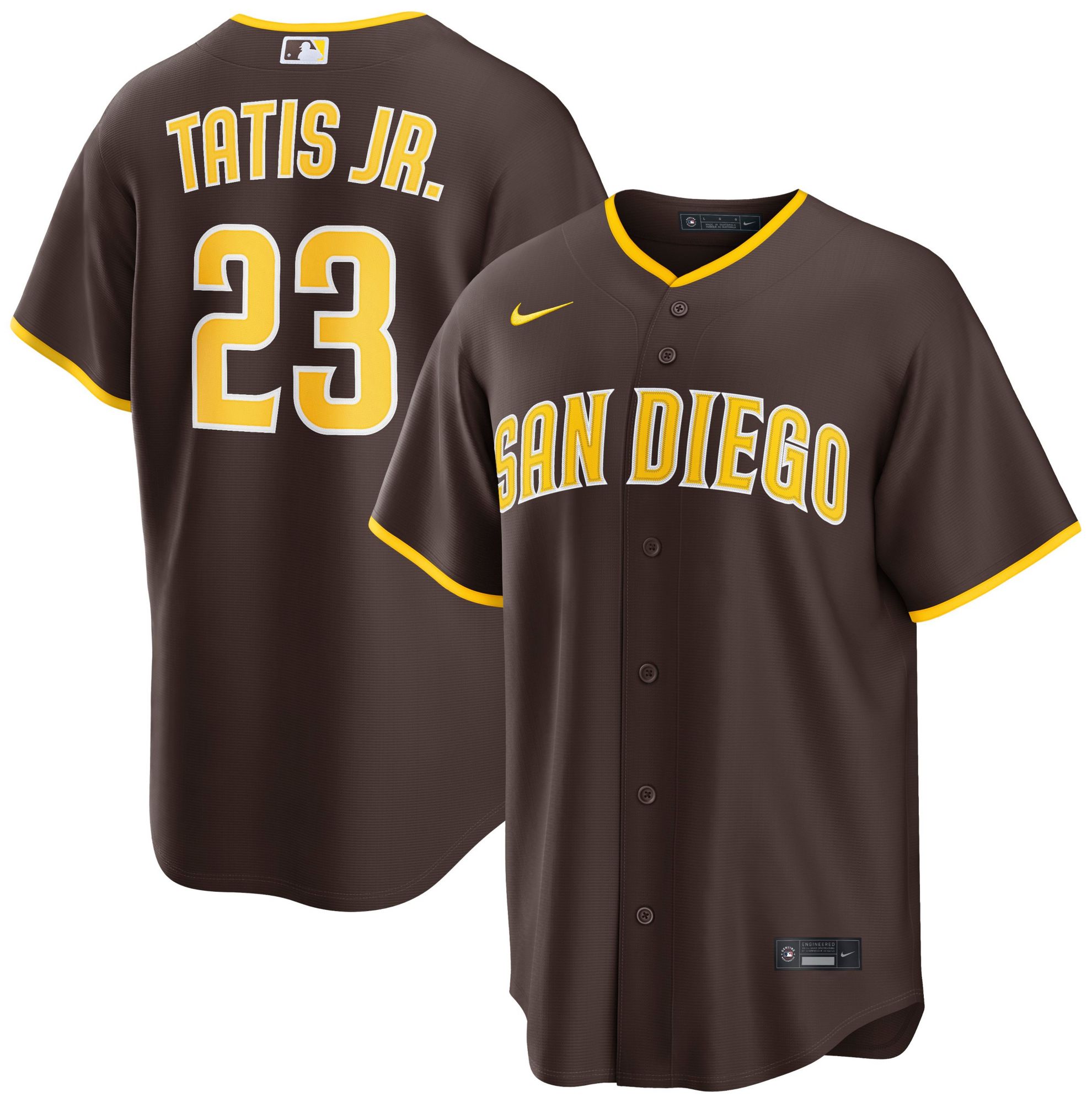Nike Men's San Diego Padres Brown Fernando Tatis Jr. #23 Road