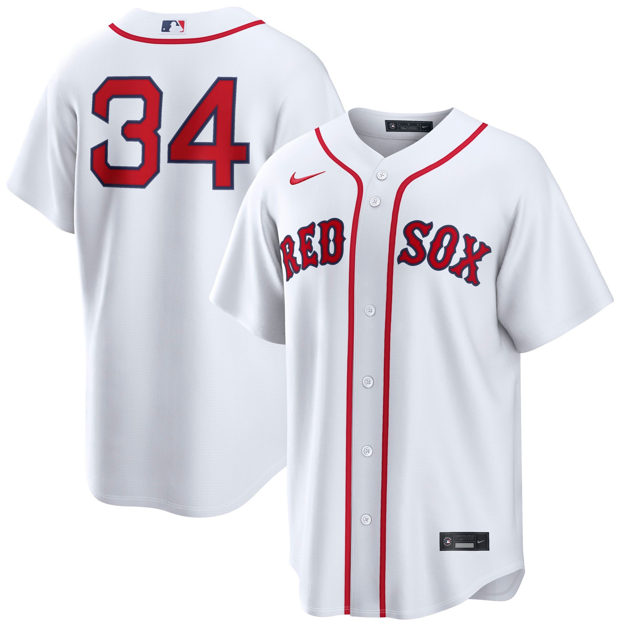 Nike Men's Boston Red Sox White David Ortiz #34 Home Replica