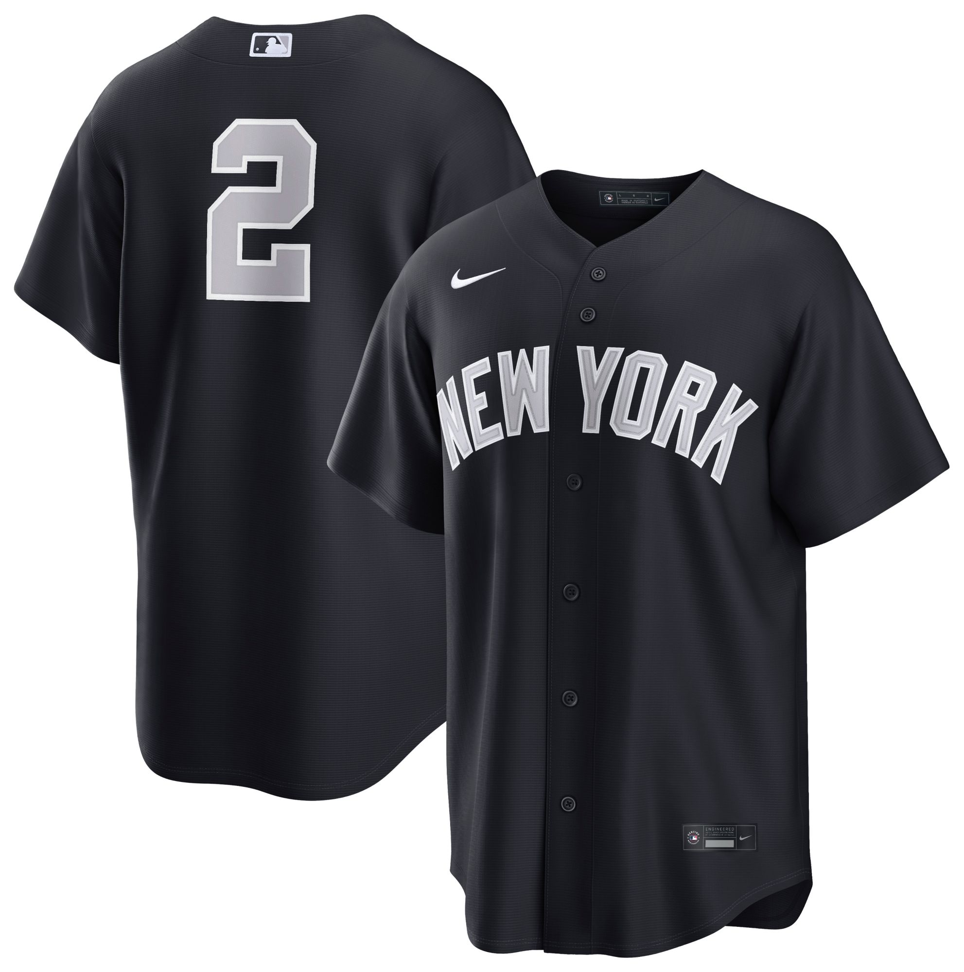 Nike Men's New York Yankees Blue Derek Jeter #2 Cooperstown