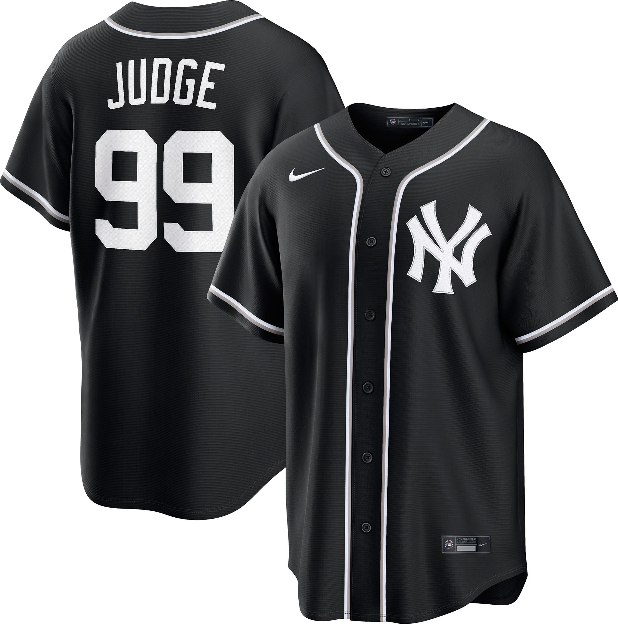 Nike Men's New York Yankees Black Aaron Judge #99 Carbon Replica