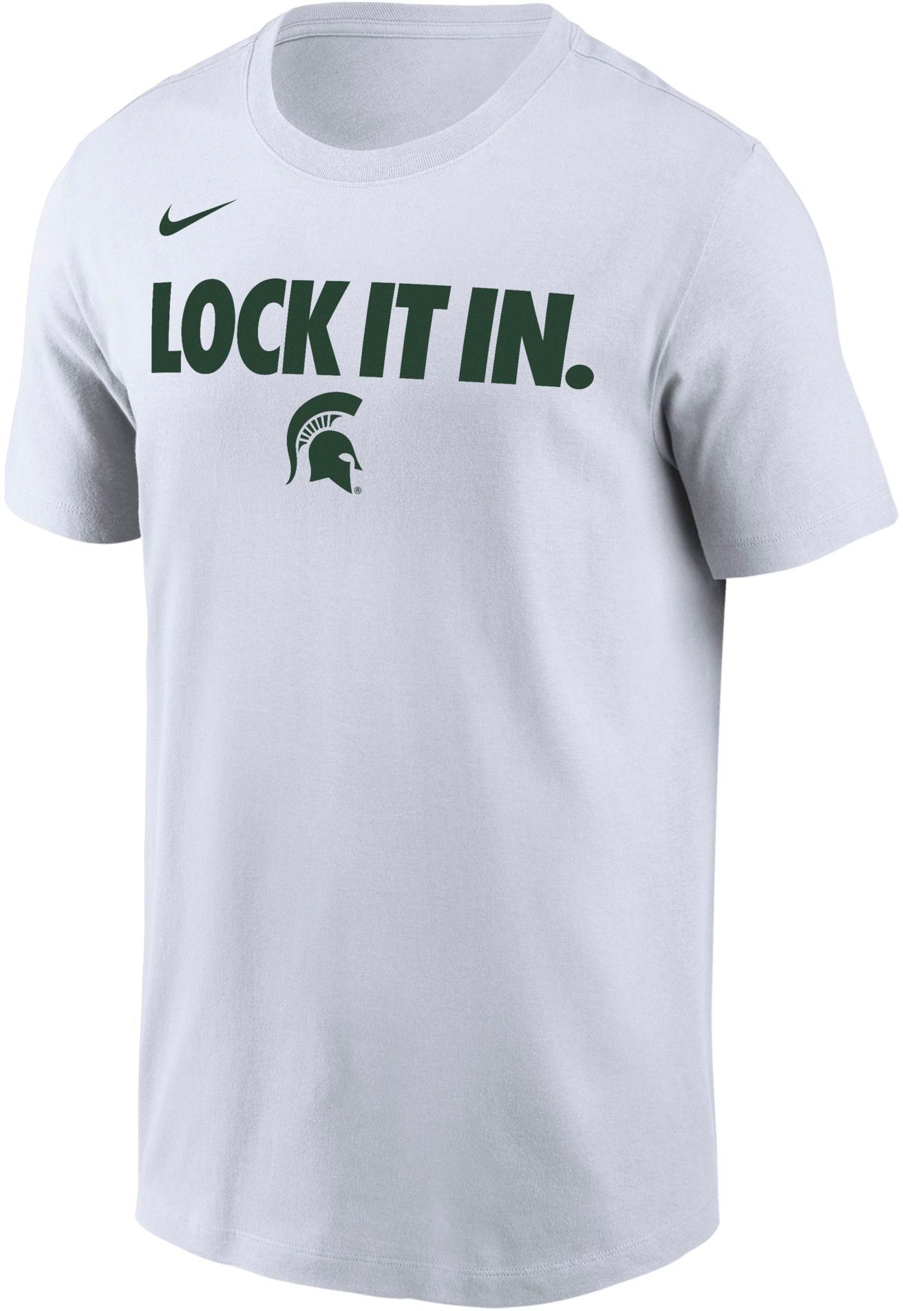 Nike Adult Michigan State Spartans 'Lock It In' White Bench T