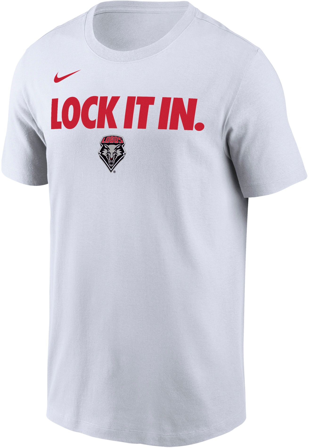 Jordan Adult New Mexico Lobos 'Lock It In' White Bench T-Shirt