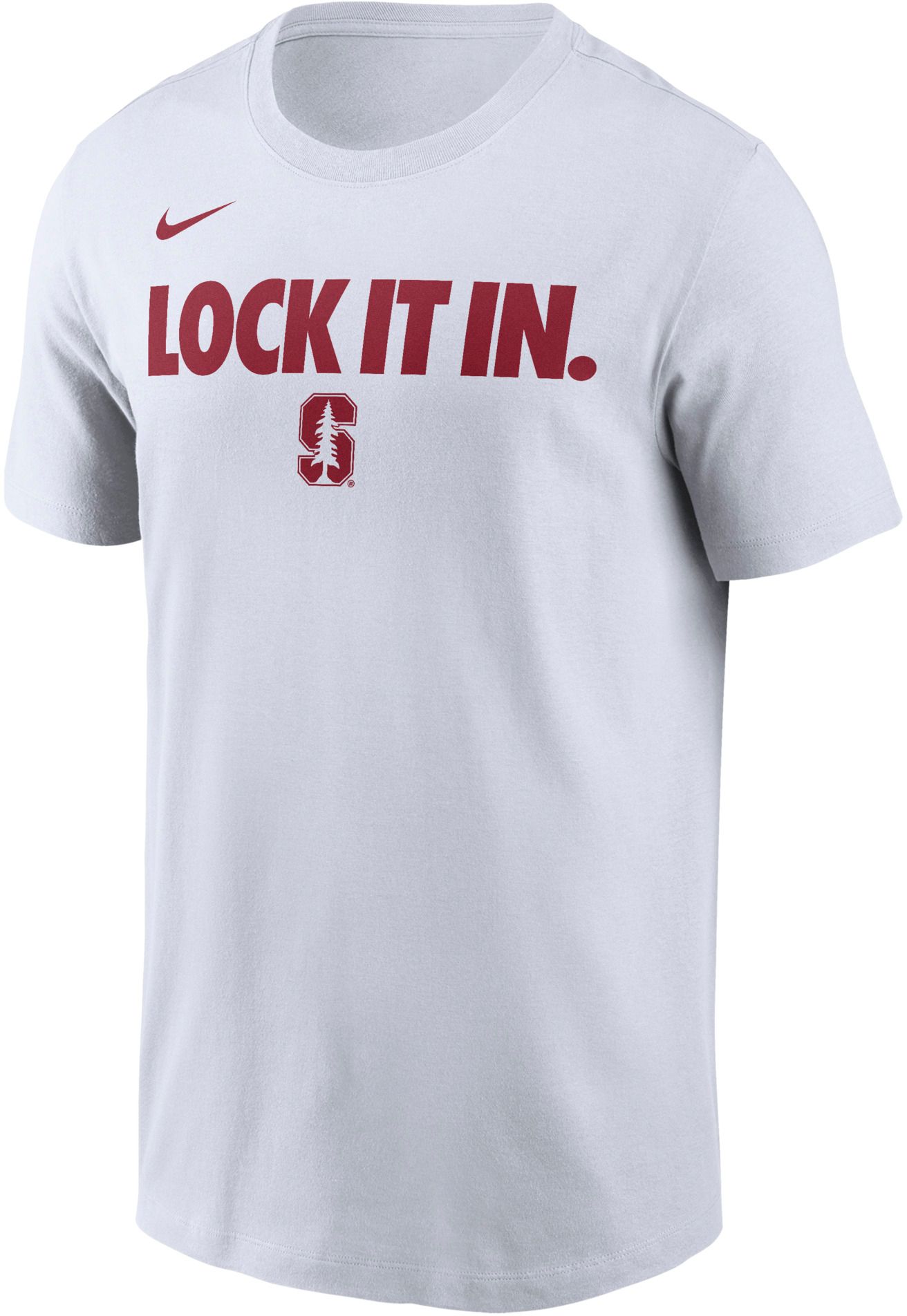 Nike Adult Stanford Cardinal 'Lock It In' White Bench T-Shirt