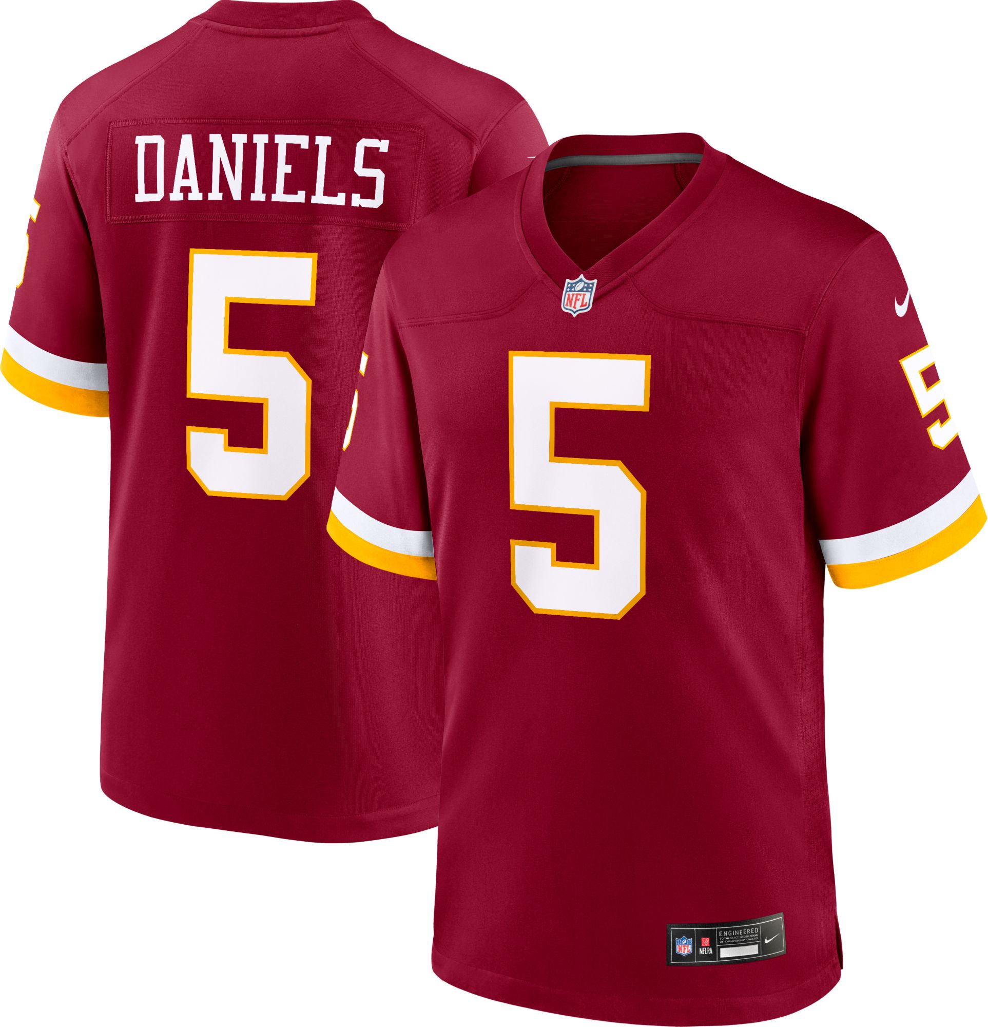 新品　NFL　ワシントン・コマンダース ユニフォーム　サイズM Nike Men's Washington Commanders Team Red Jayden Daniels #5 Home