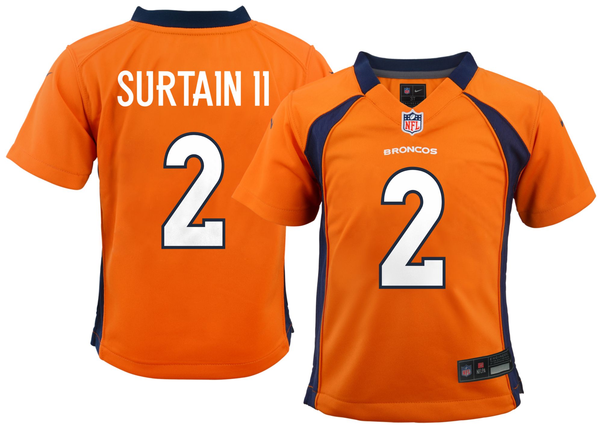 Nike Toddler Denver Broncos Patrick Surtain II #2 Orange Home Game
