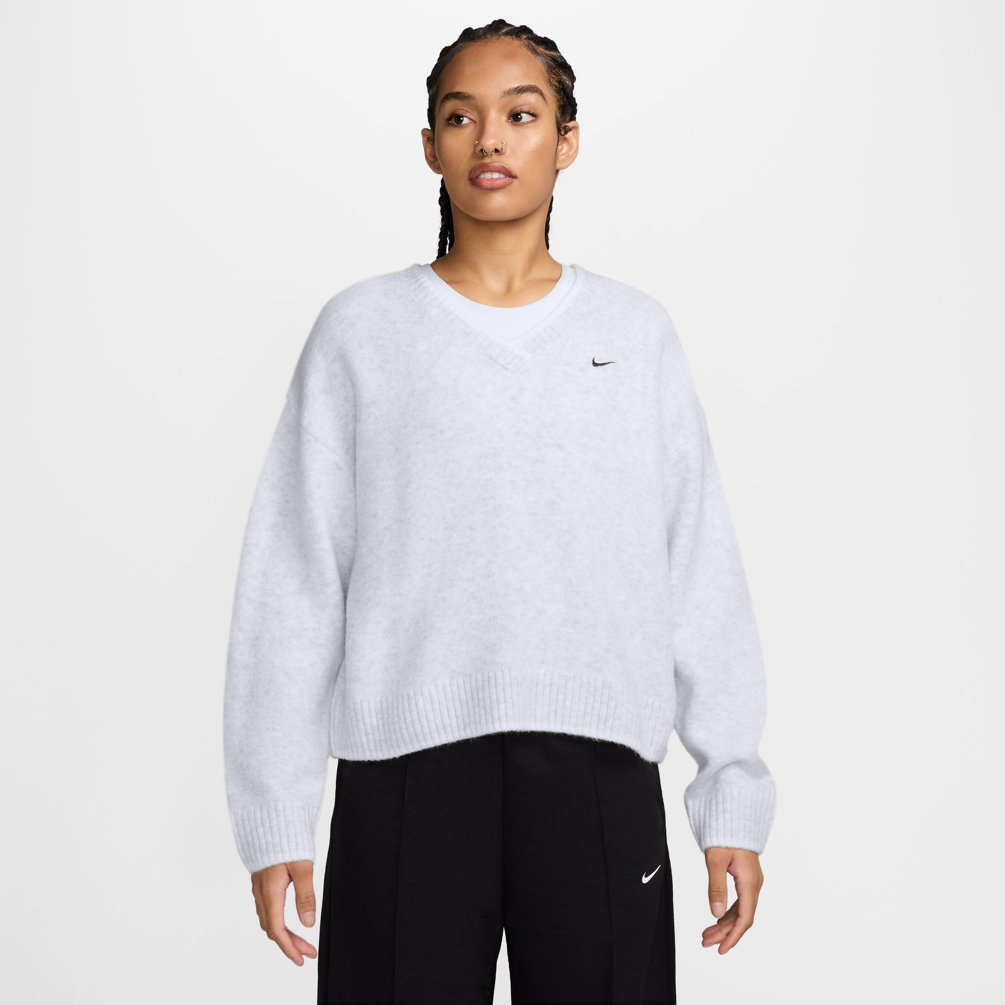 Nike Women's Sportswear Chill Knit Loose V-Neck Sweater | Dick's