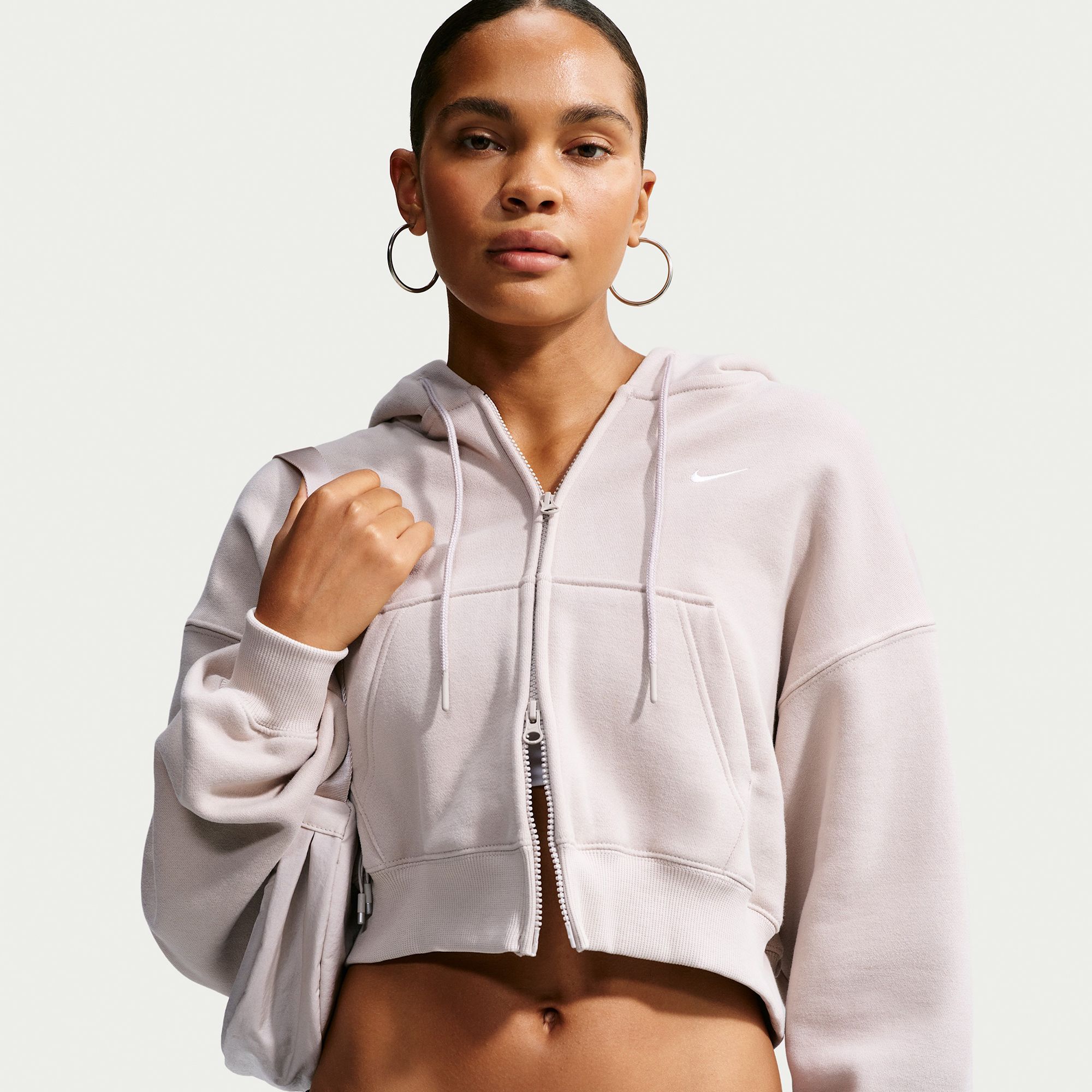 Nike Women's Studio Fleece Medium Weight Oversized Full-Zip