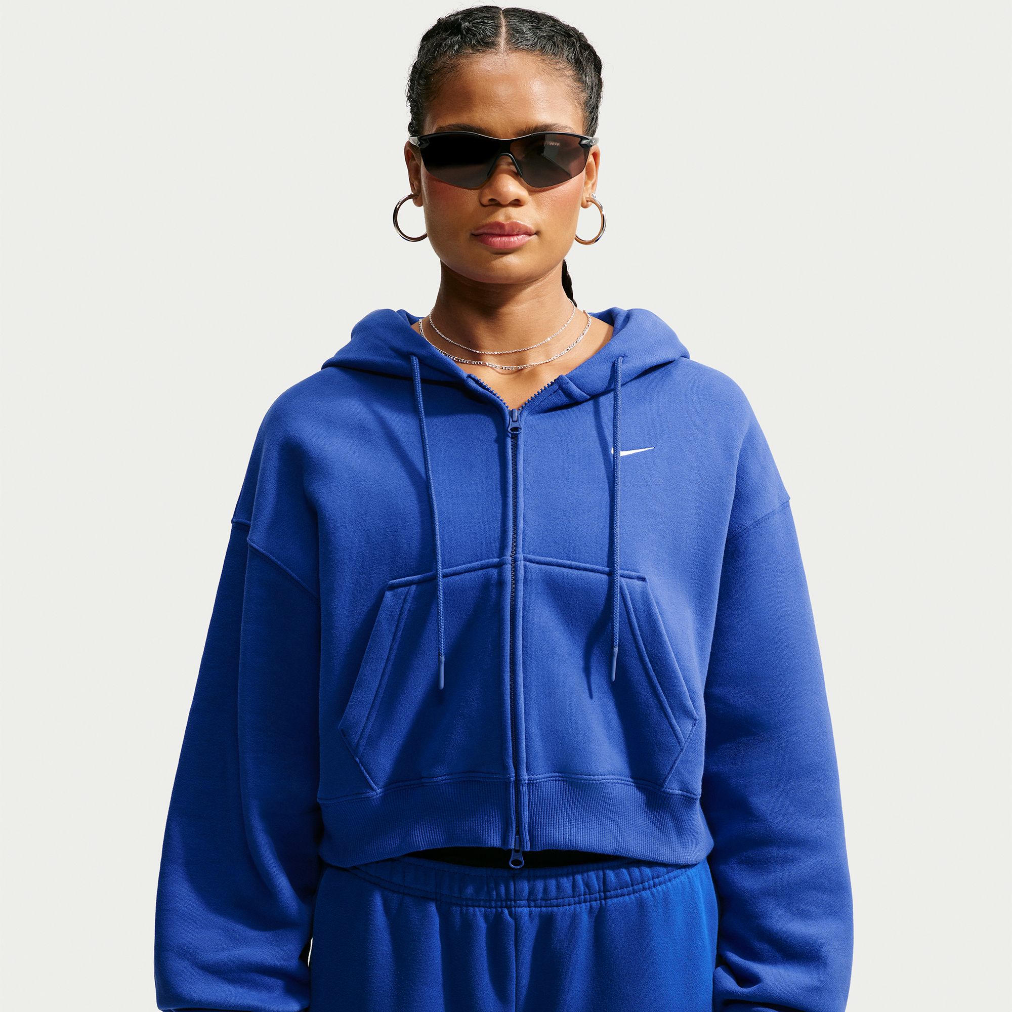 Nike Women's Studio Fleece Medium Weight Oversized Full-Zip