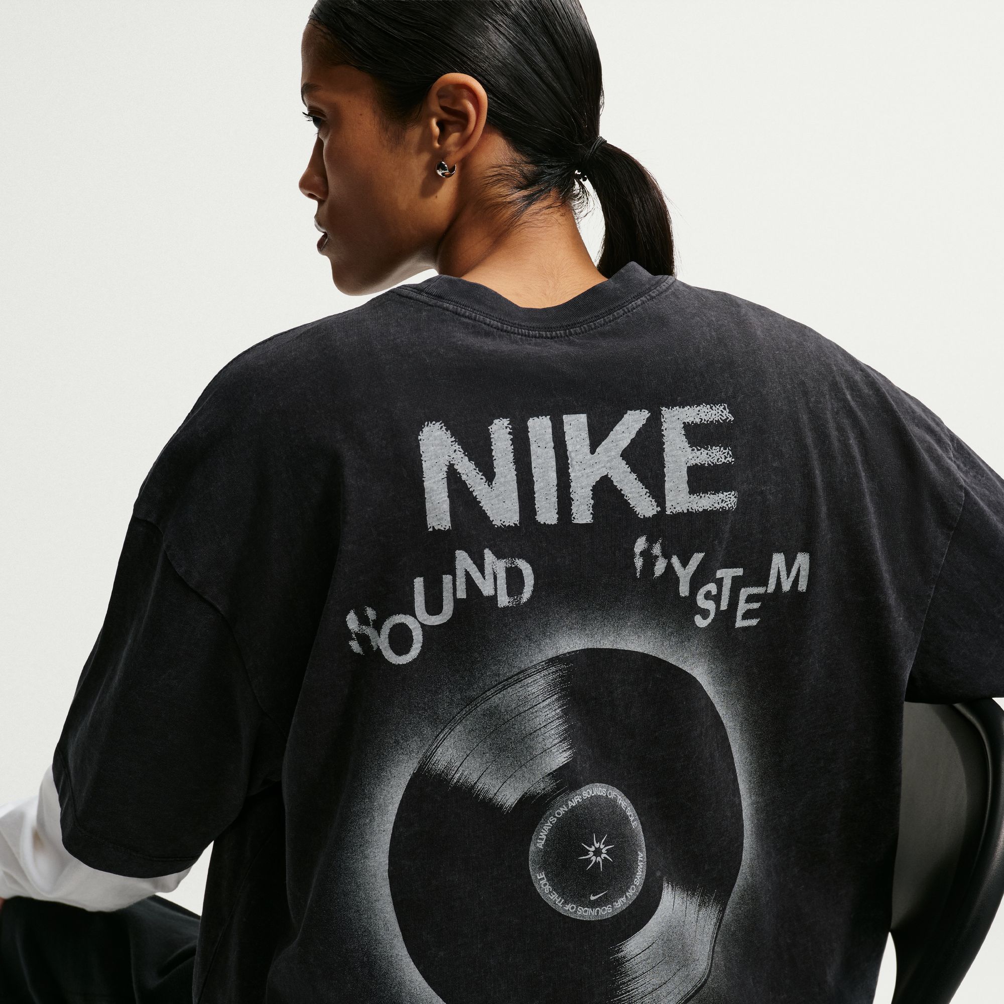 Nike Women's Sportswear Oversized Record Graphic T-Shirt | Dick's