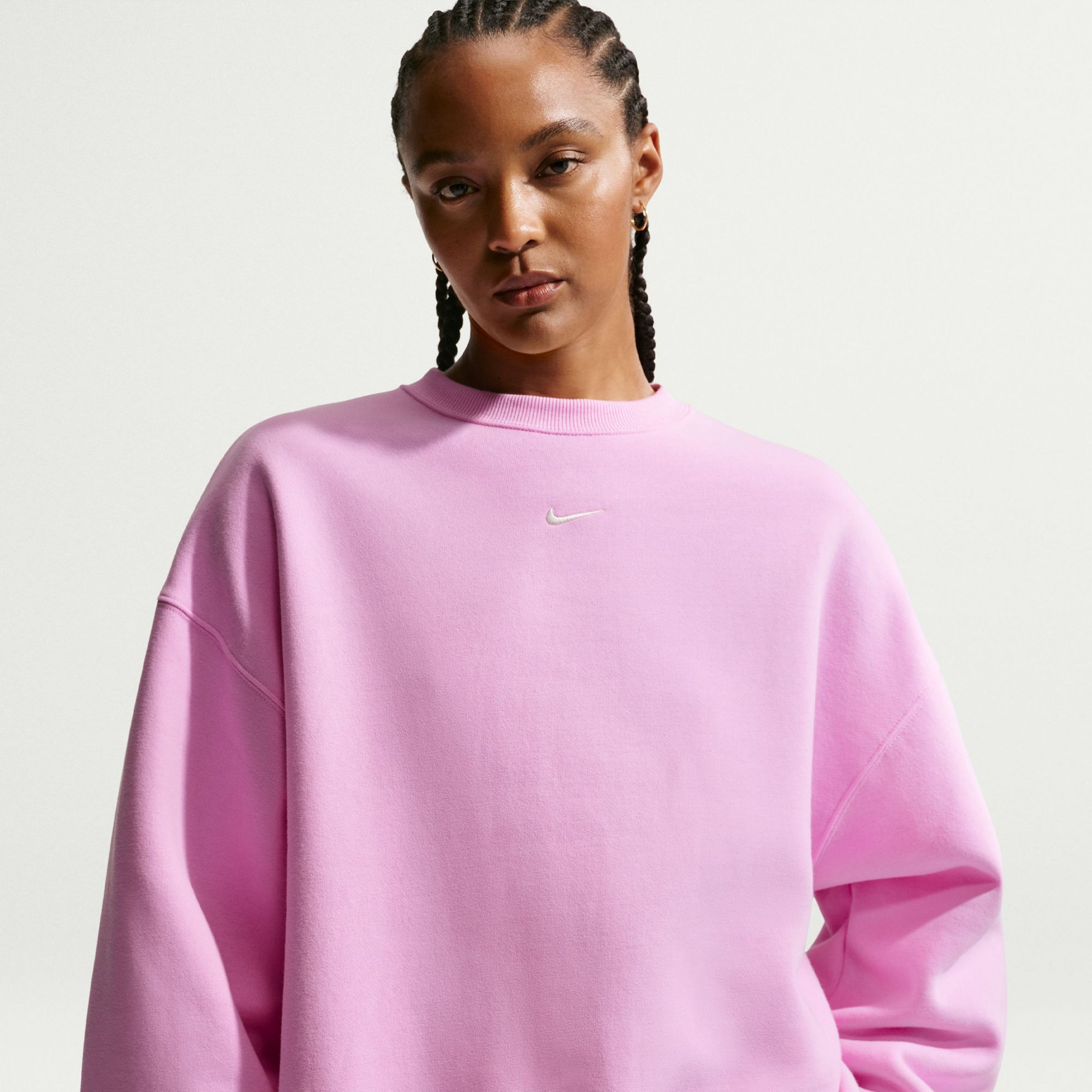 Nike Women's Studio Fleece Medium Weight Oversized Crew | Dick's