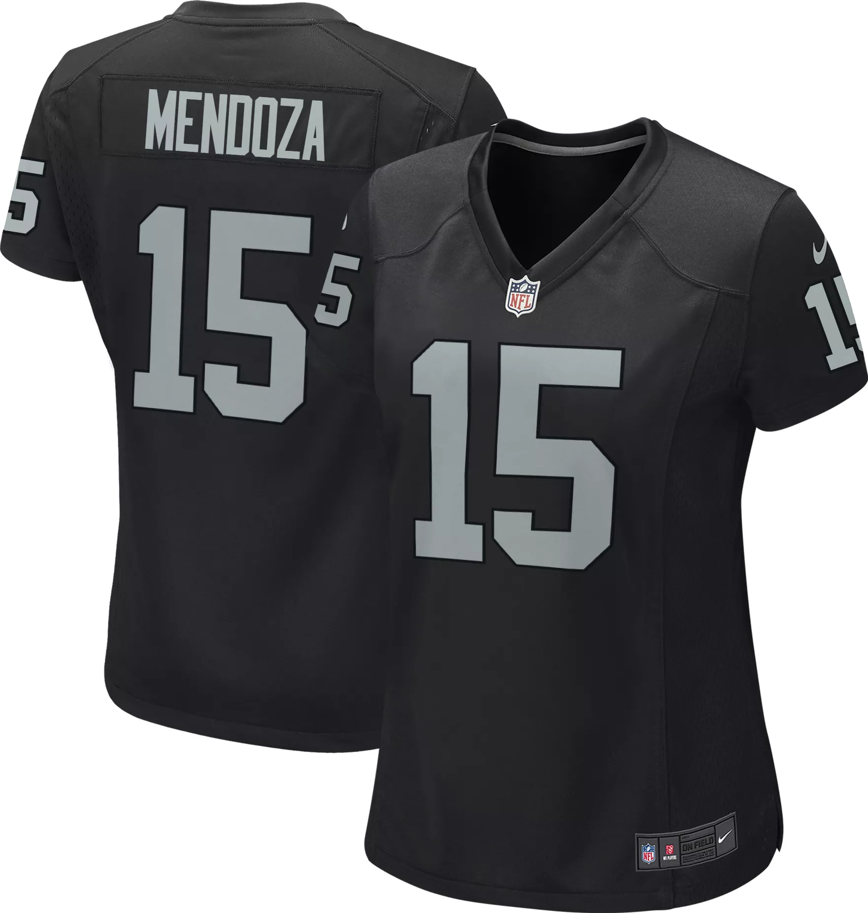 Nike Women's Las Vegas Raiders Fernando Mendoza #15 Black Home Game Jersey