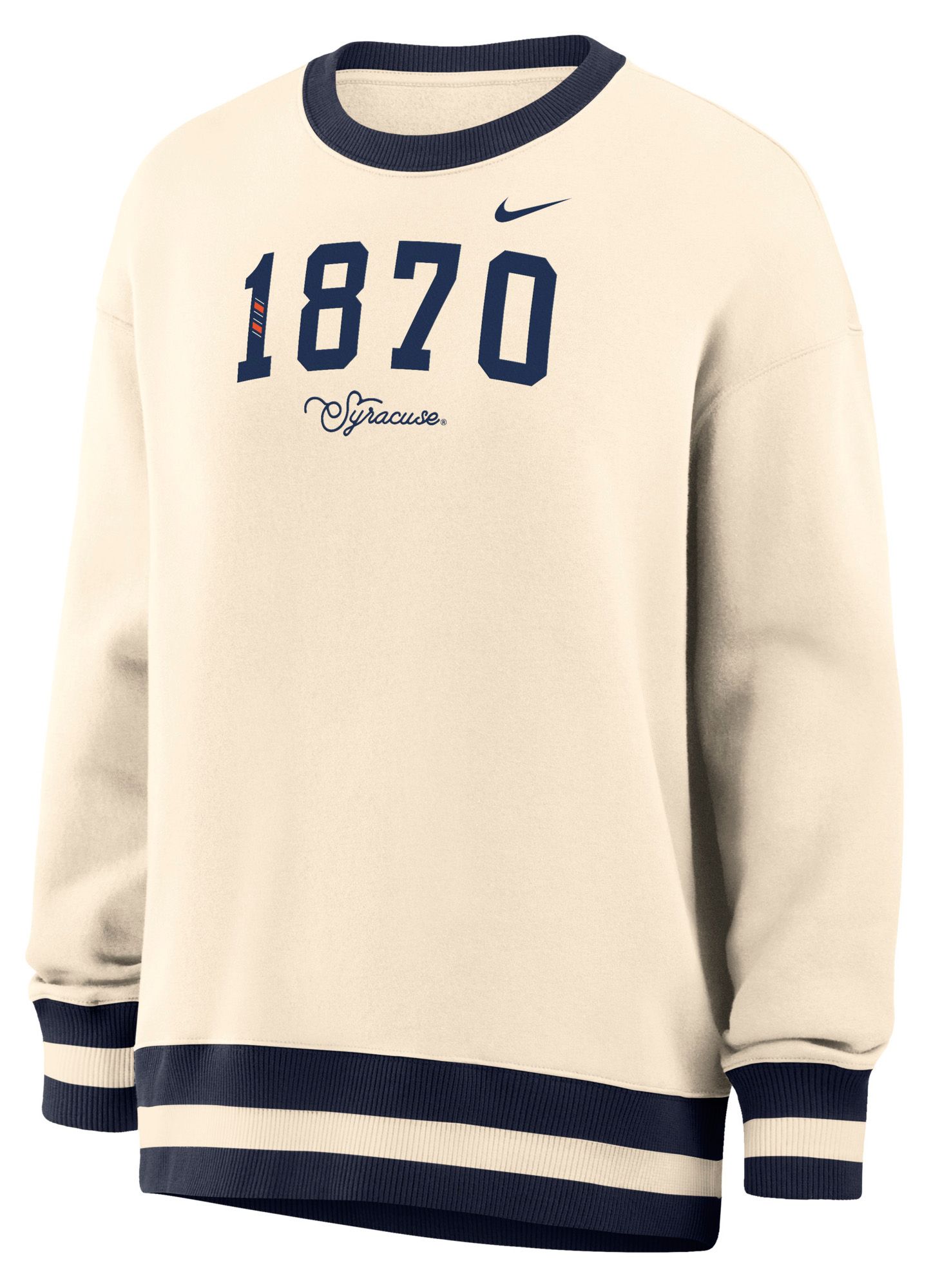 Nike Women's Syracuse Orange White Phoenix Oversized Crewneck