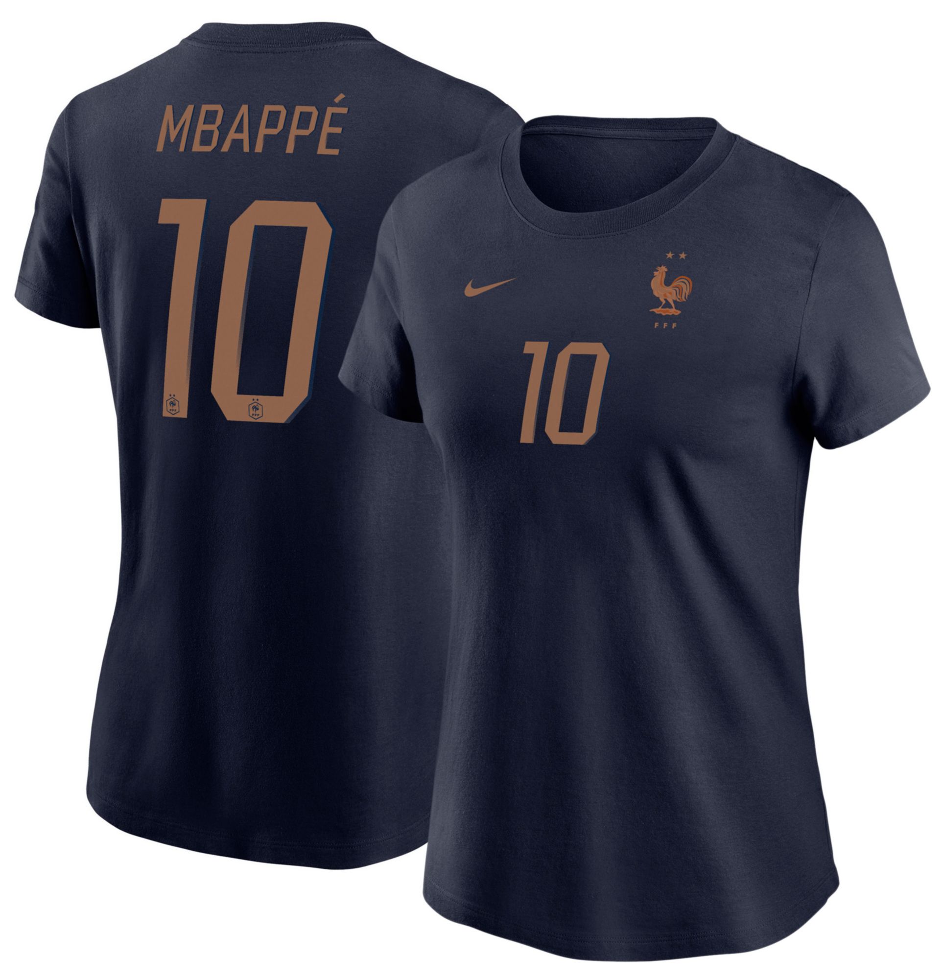 Nike Women's Kylian Mbappe #10 France Navy Home T-Shirt | Dick's