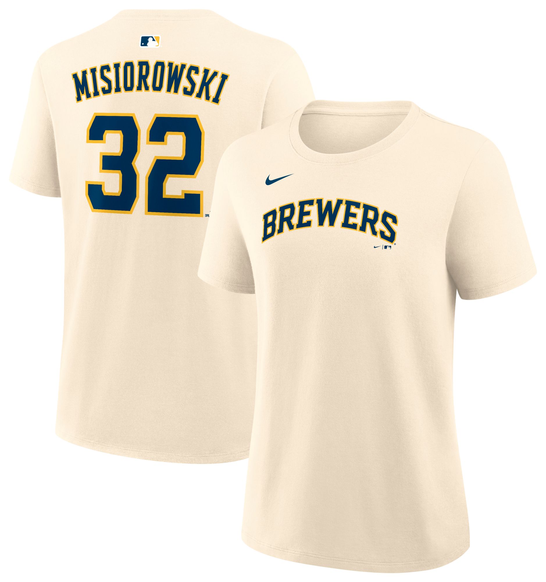 Nike Women's Milwaukee Brewers Natural Jacob Misiorowski #32 T