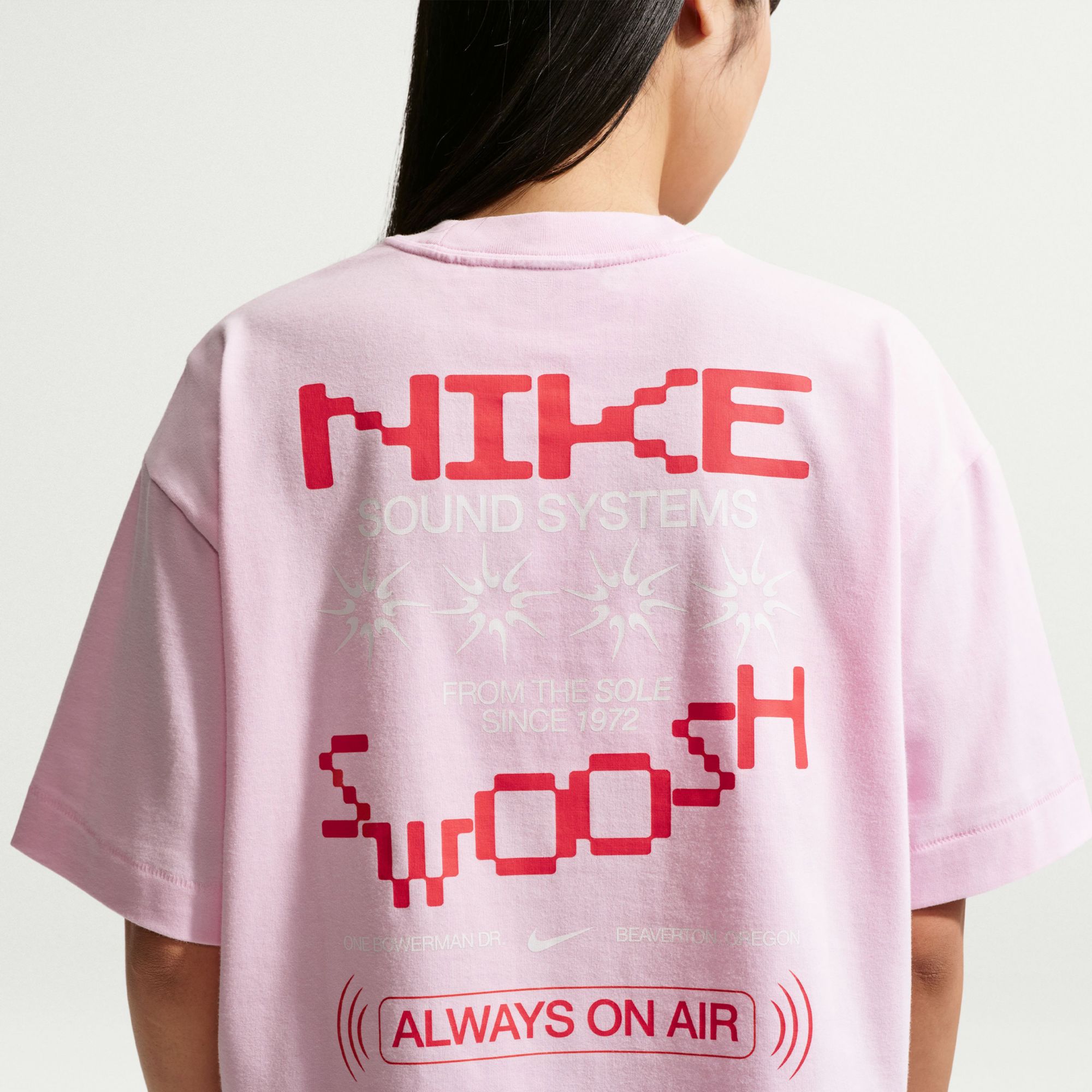 DOWN LOGO T-SHIRT　PINK 新品未開封タグ付き　UPSIDE