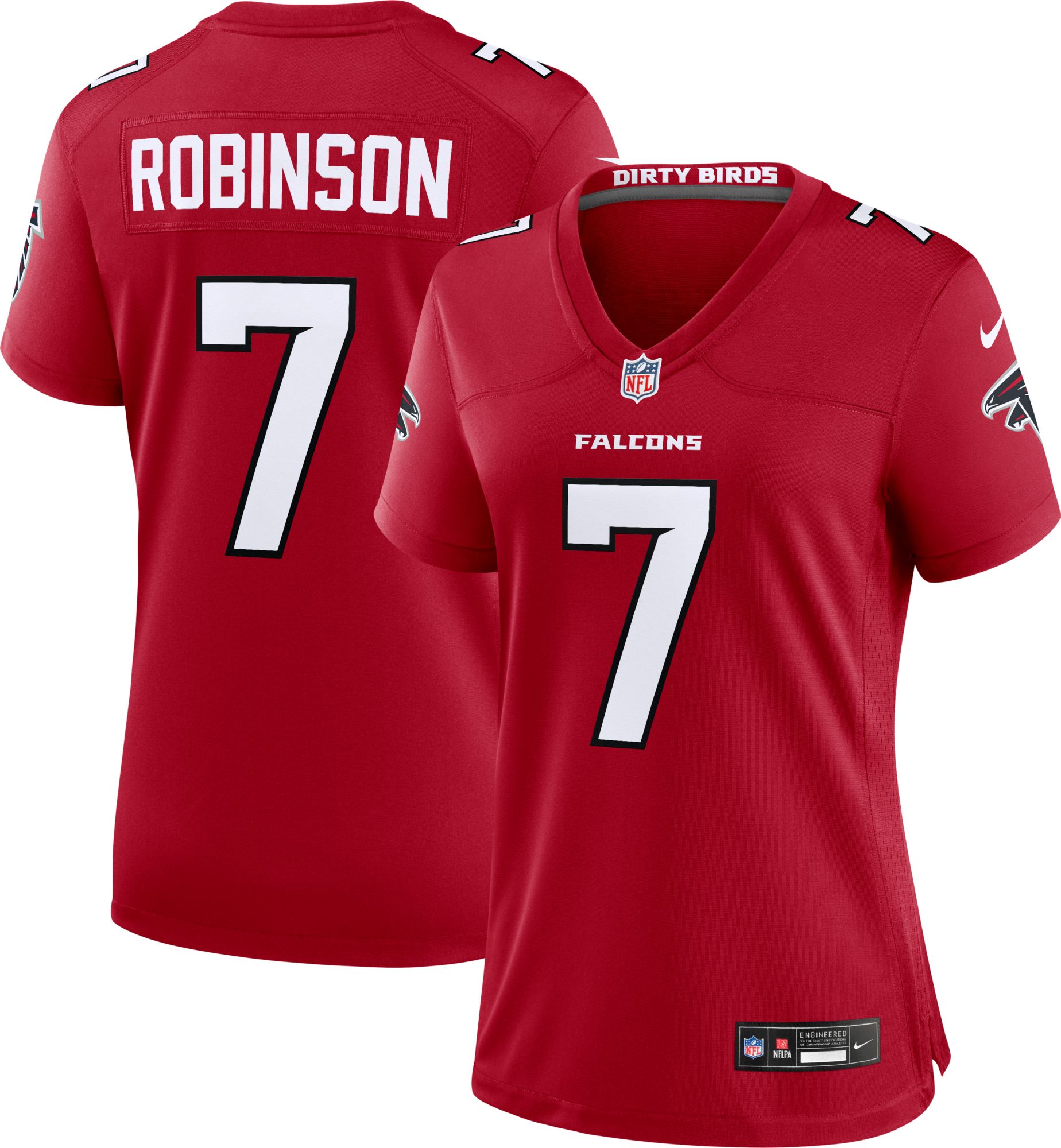 falcons jersey dress Women's Nike Bijan Robinson Red Atlanta Game Jersey, Size: XL Gameday couture