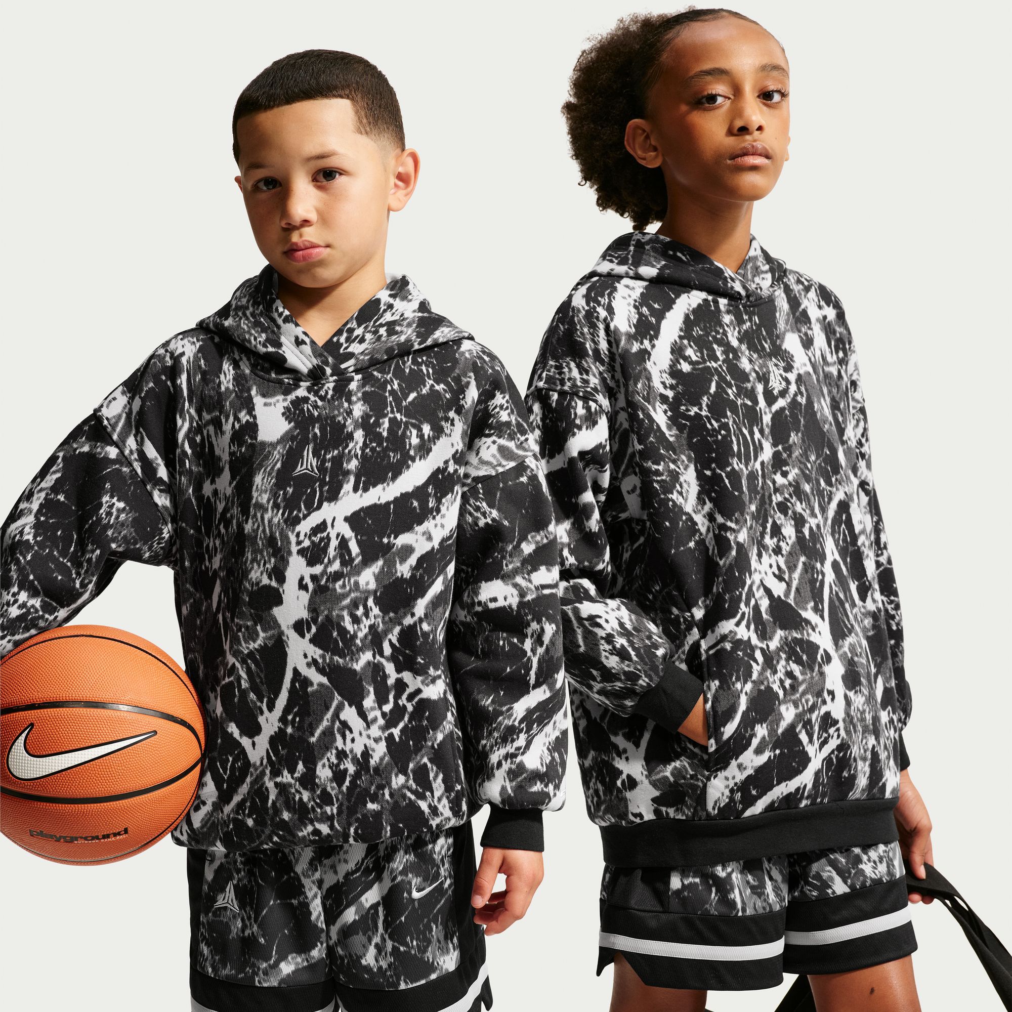 Nike Kids' Ja Morant Club Fleece AOP Oversized Hoodie | Dick's