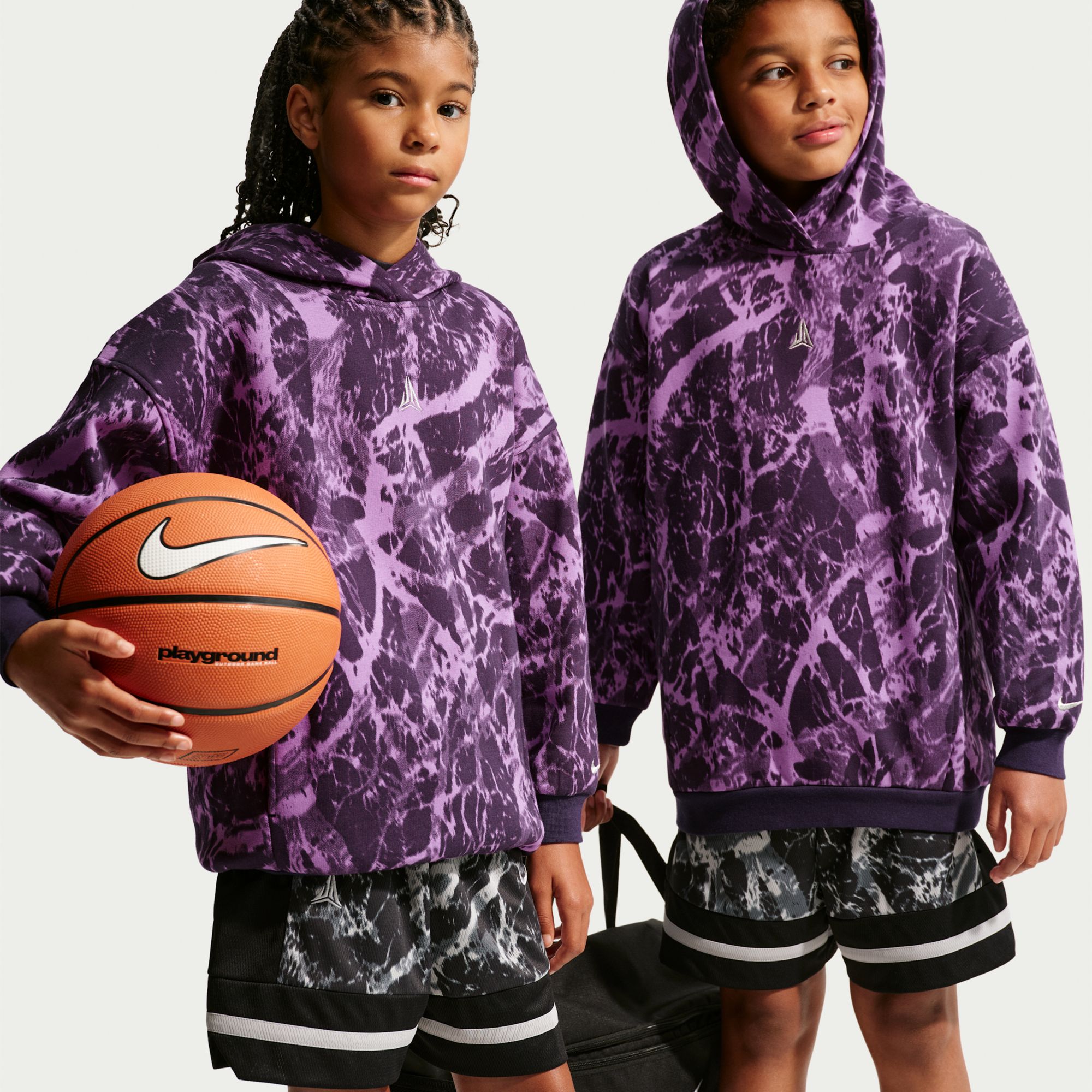 Nike Kids' Ja Morant Club Fleece Printed Oversized Hoodie | Dick's
