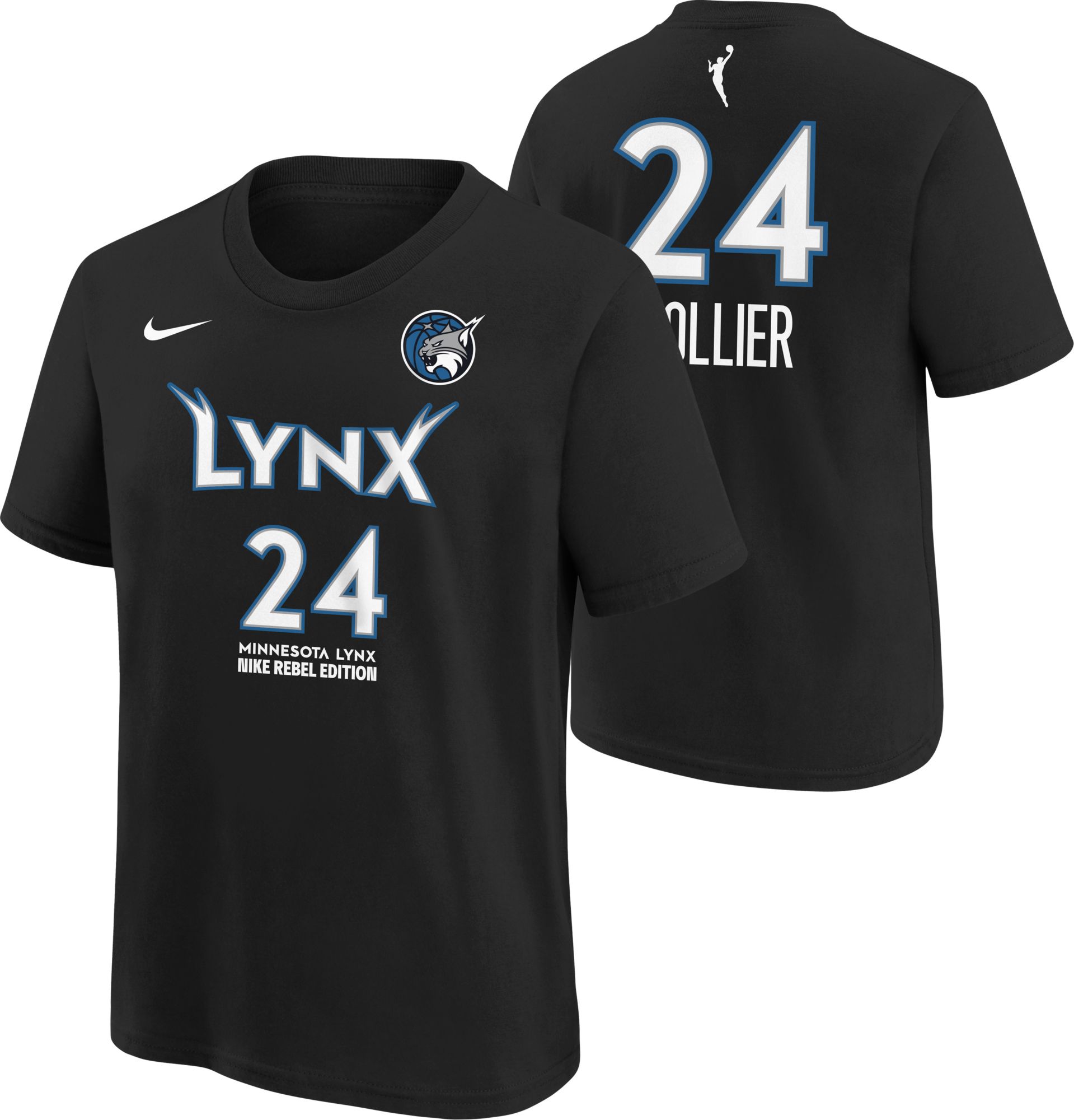 Nike Youth Minnesota Lynx Black Napheesa Collier #24 Rebel T-Shirt