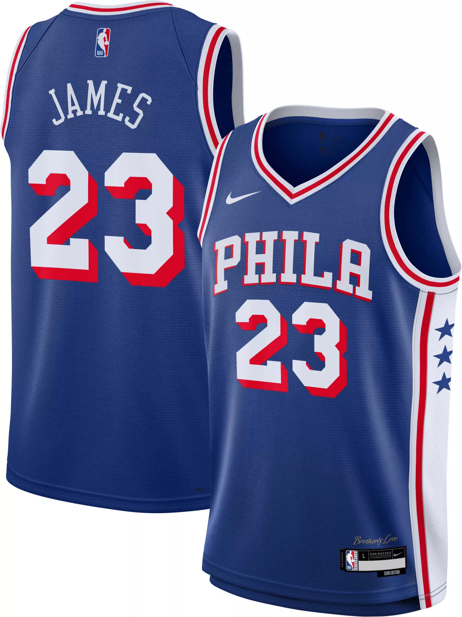 Nike Youth Philadelphia 76ers LeBron James #23 Swingman Icon Jersey