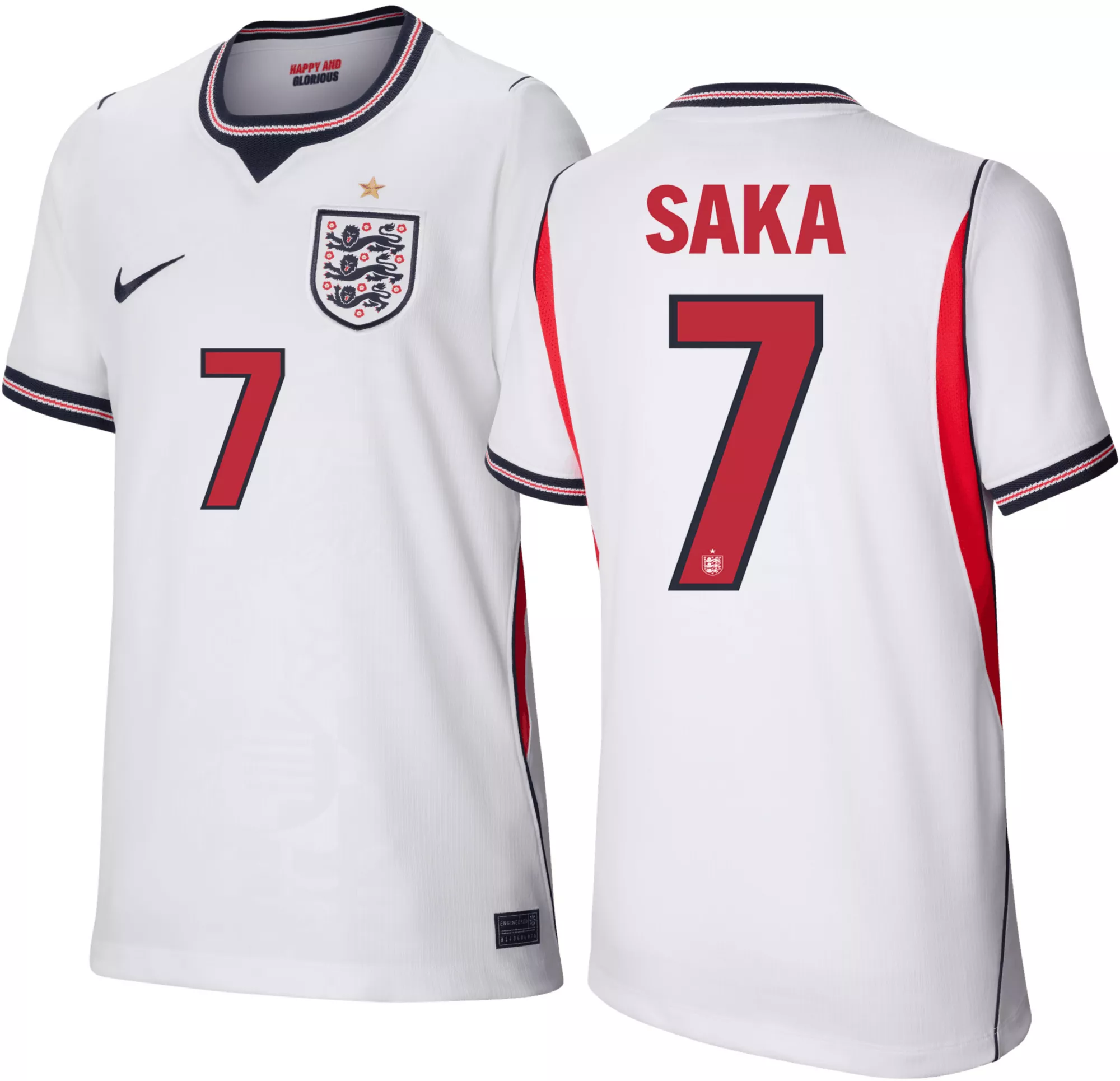 Nike Youth England Bukayo Saka #7 2026 Home Replica Jersey
