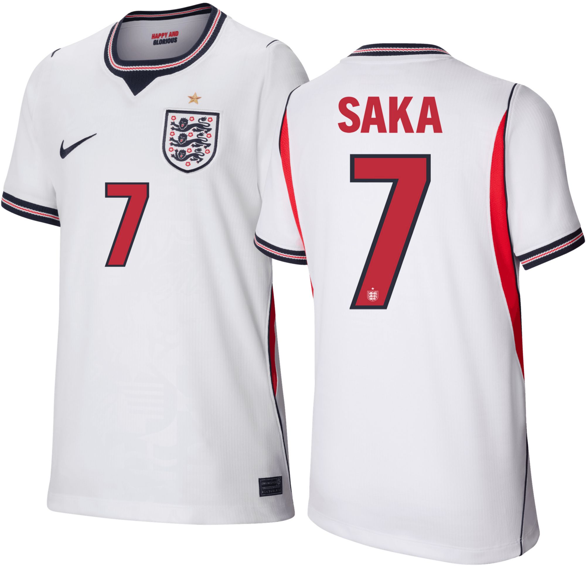 Nike Youth England Bukayo Saka #7 2026 Home Replica Jersey