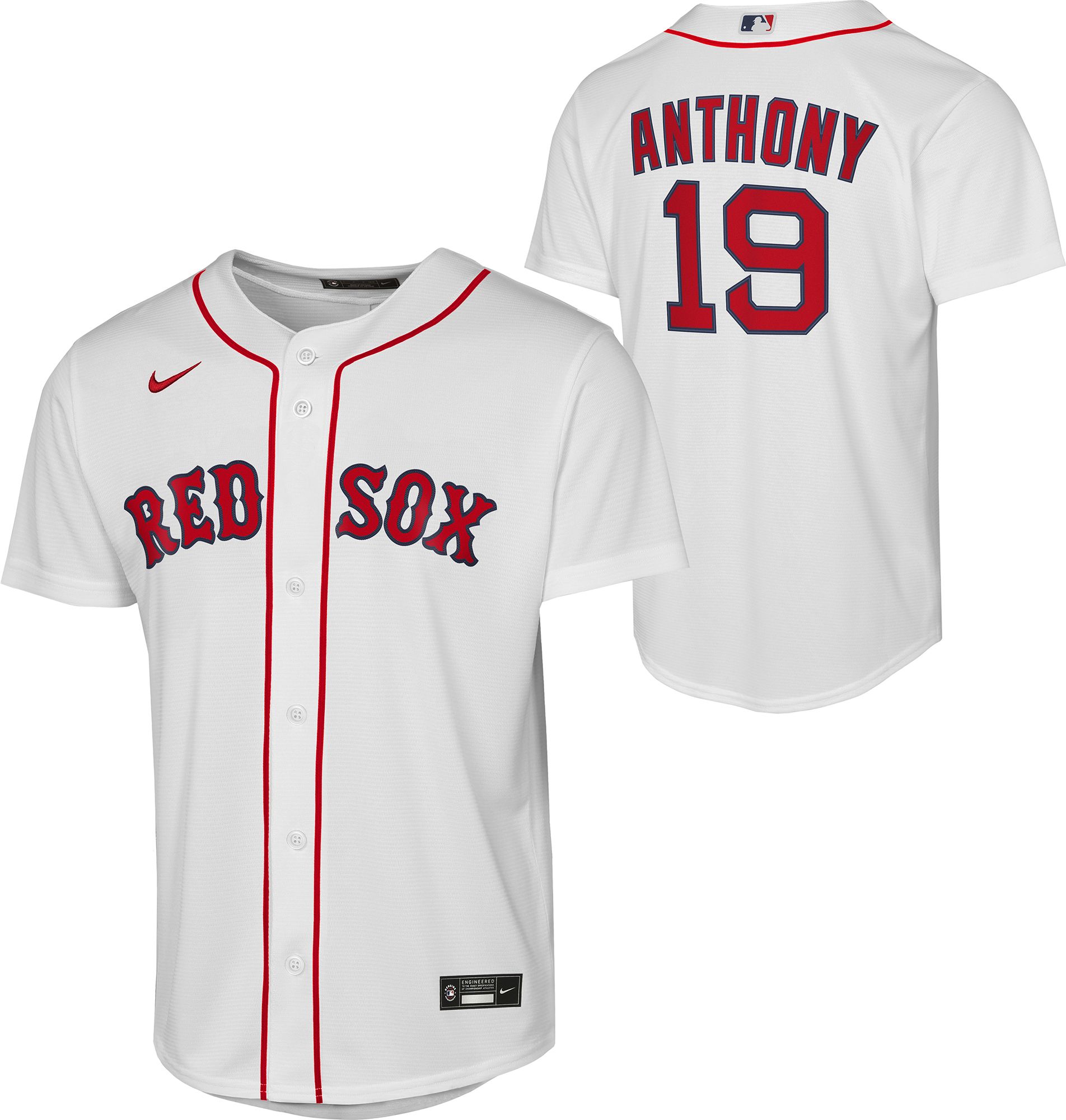 Nike Youth Boston Red Sox White Roman Anthony #19 Baseline Home