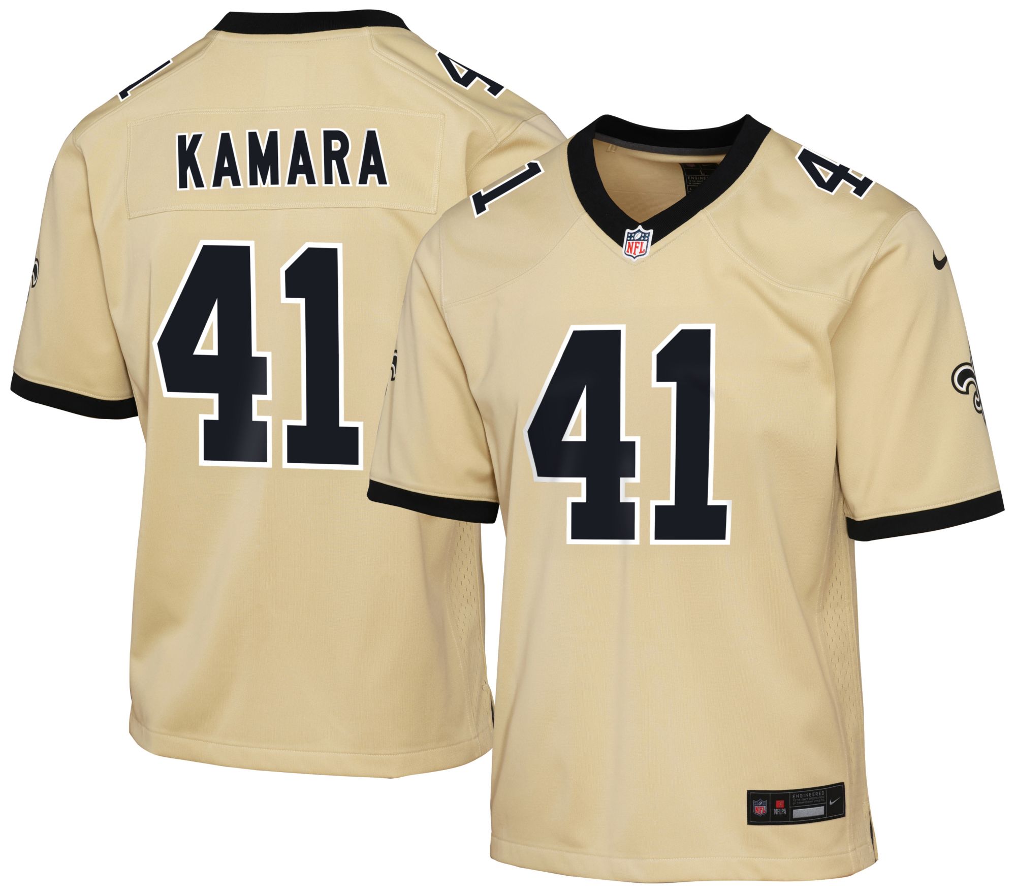 Nike Youth New Orleans Saints Alvin Kamara #41 Gold Alternate Game
