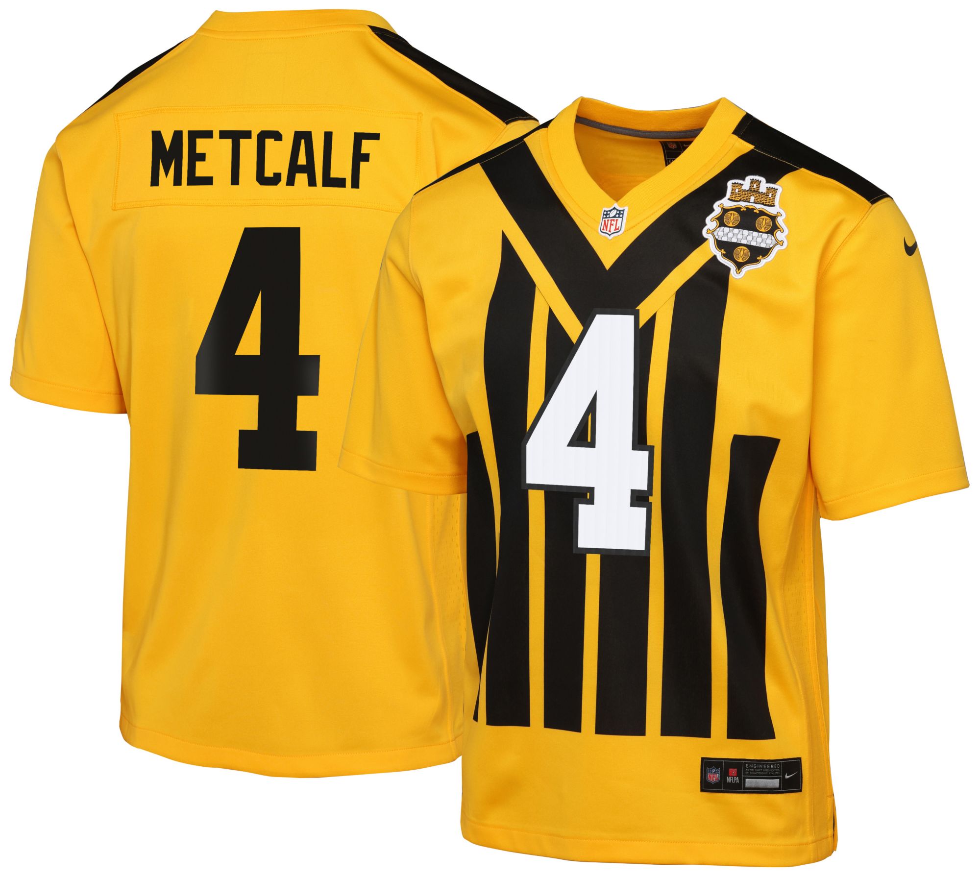Nike Youth Pittsburgh Steelers D.K. Metcalf #4 Gold Alternate Game