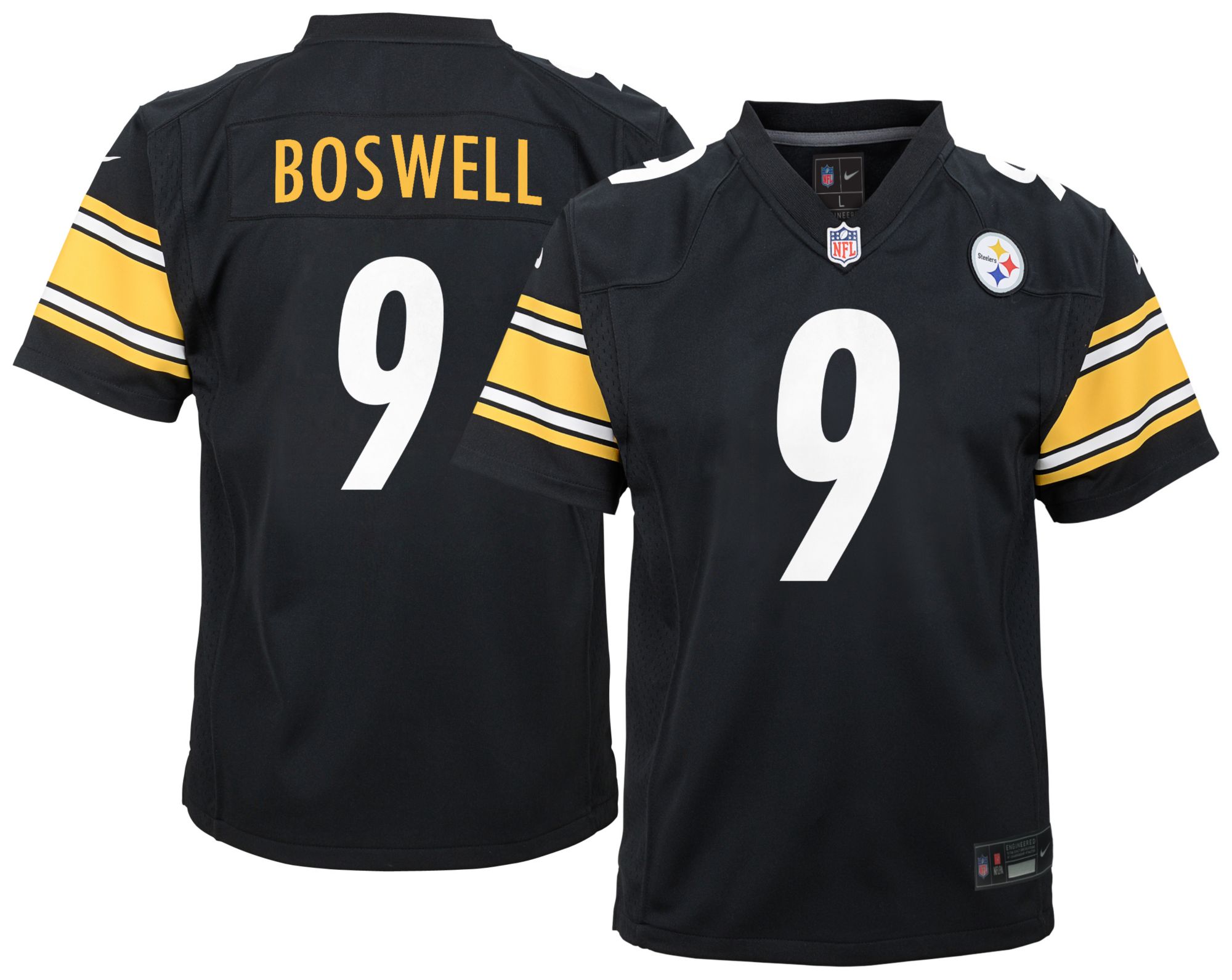 Nike Youth Pittsburgh Steelers Chris Boswell #9 Black Home Game
