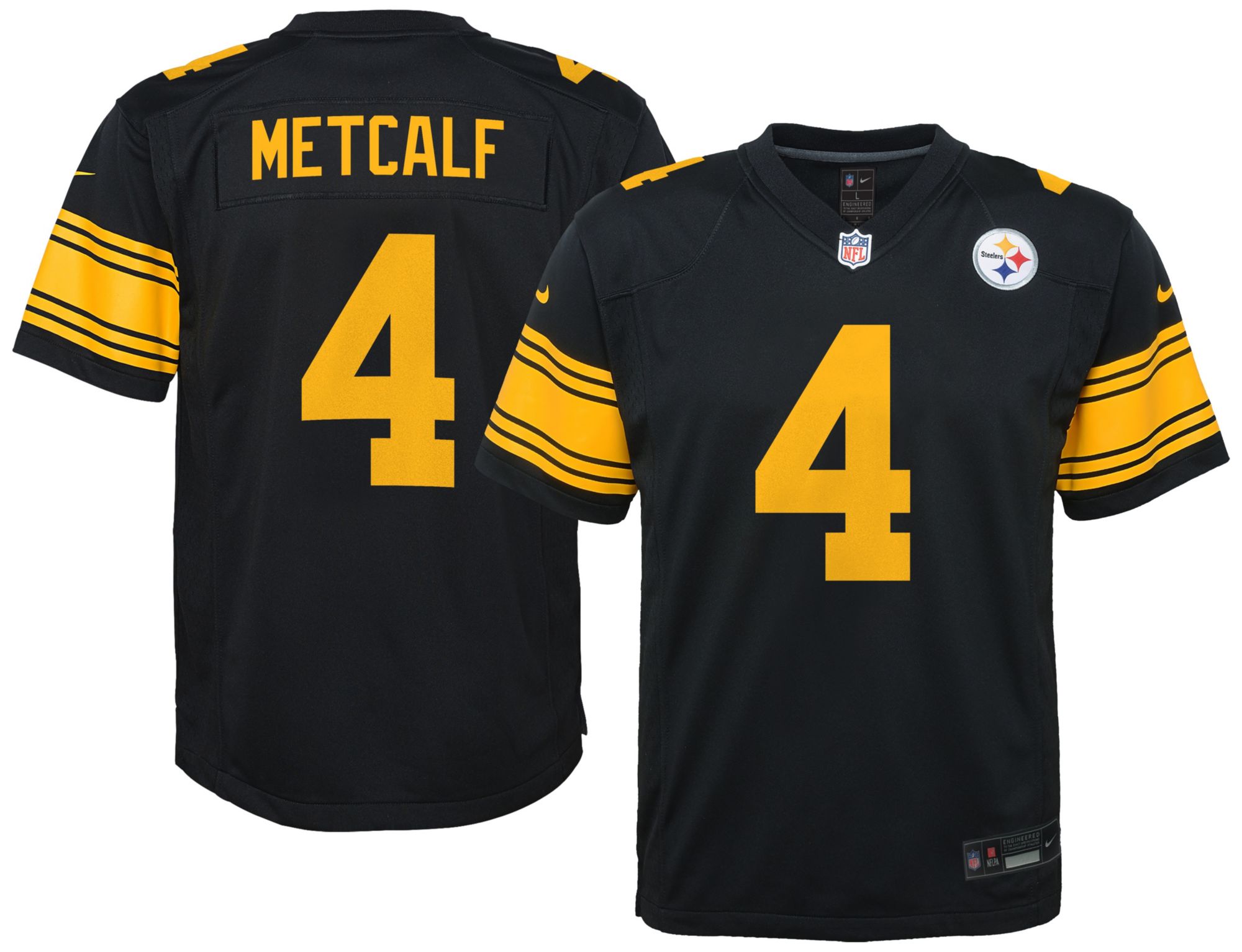 Nike Youth Pittsburgh Steelers D.K. Metcalf #4 Black Alternate