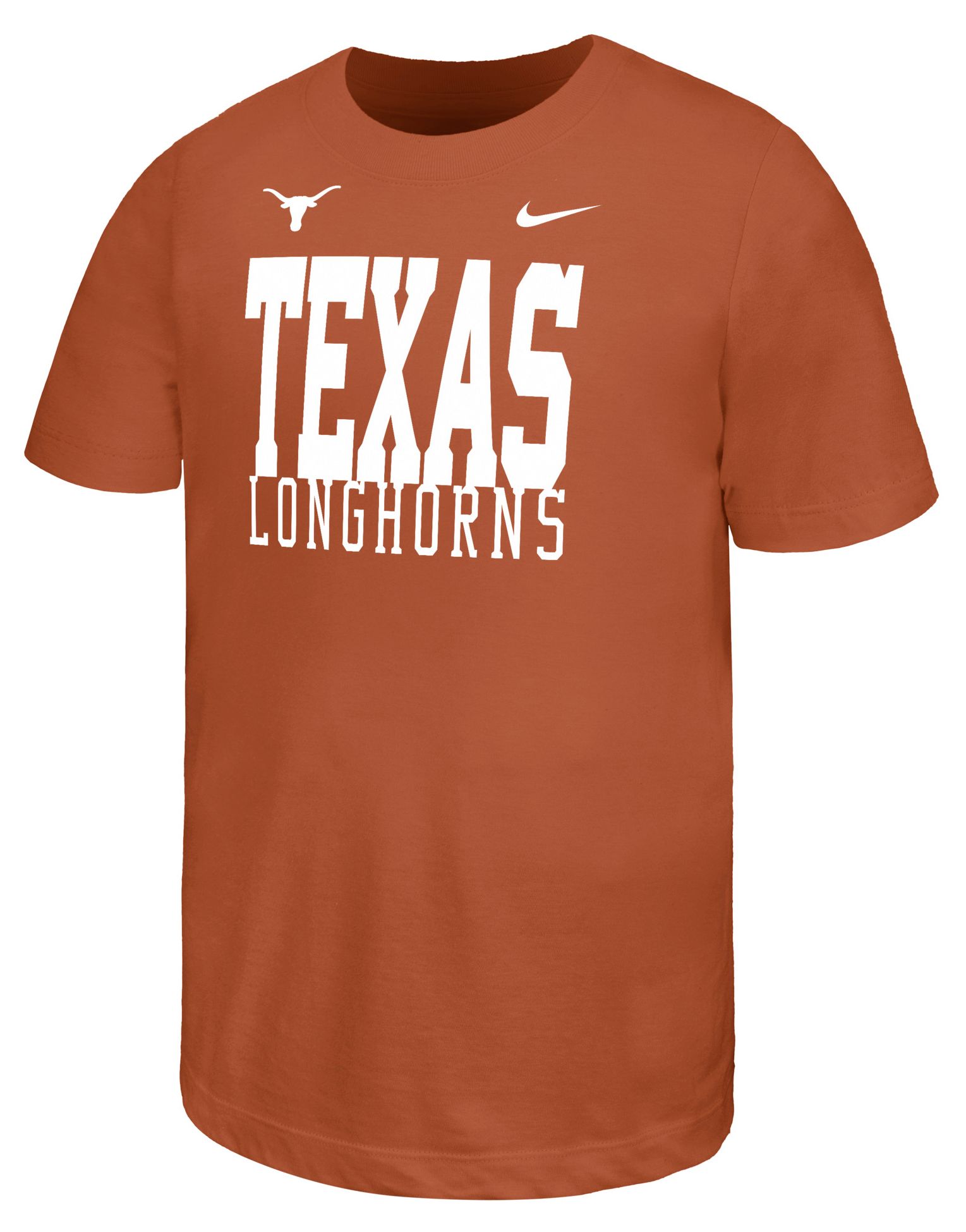 Nike Youth Texas Longhorns Orange Stacked Name Drop T-Shirt