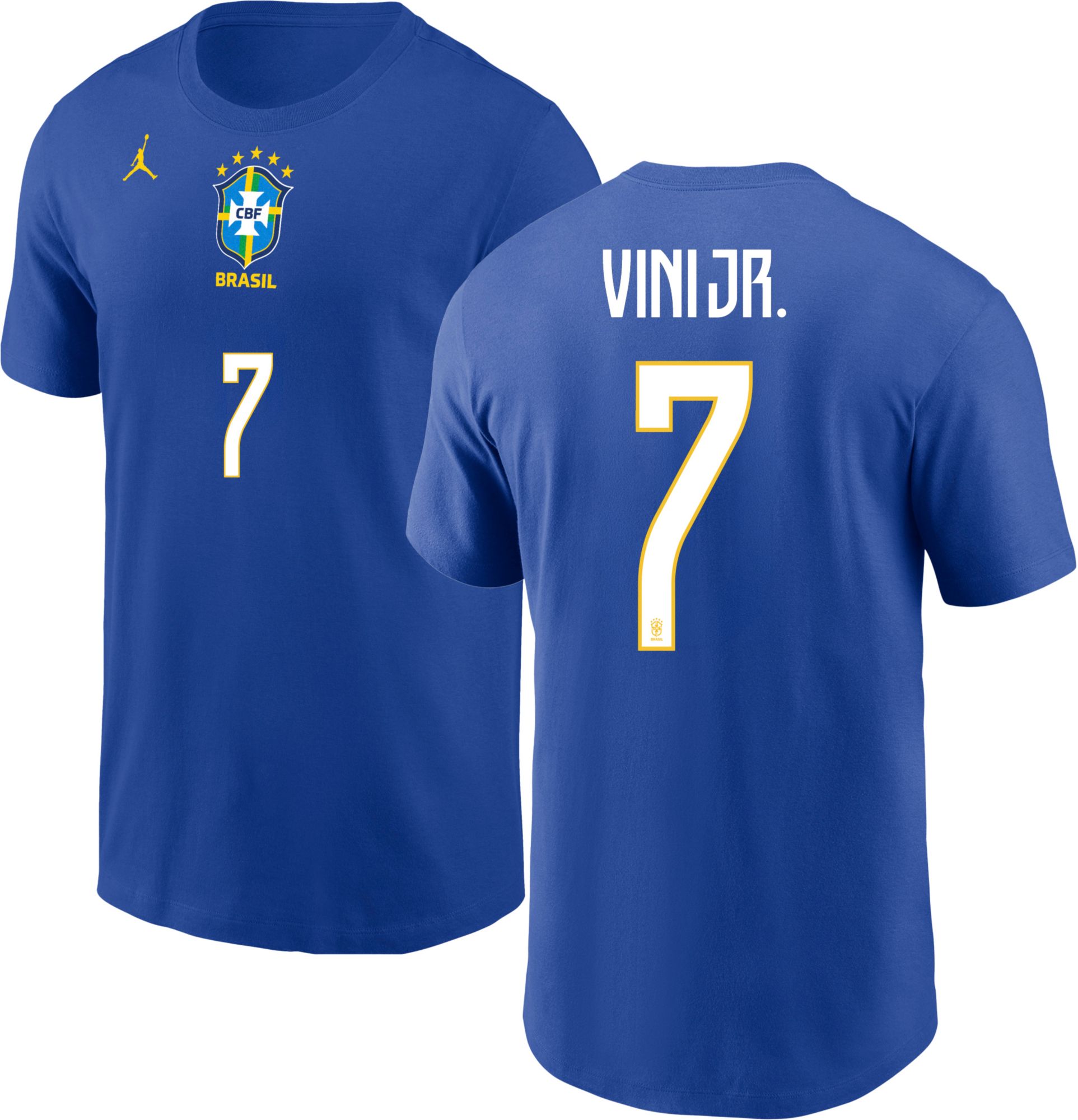 Jordan Youth Brazil Vinicius Junior #7 Away T-Shirt | Dick's