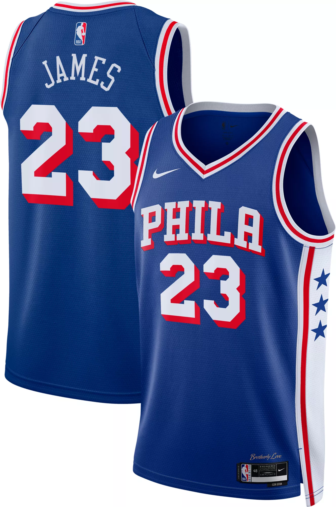 Nike Youth Philadelphia 76ers James Icon Edition Replica Jersey