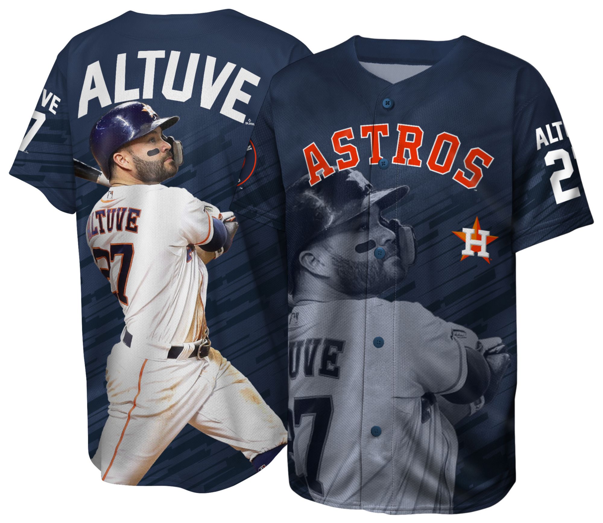 Nike Youth Houston Astros Jose Altuve #27 Sublimated Replica