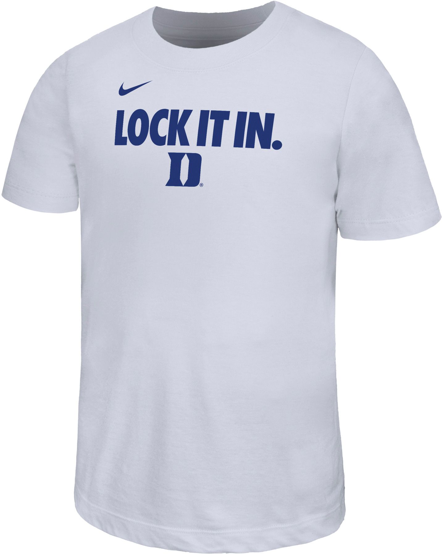 Nike Youth Duke Blue Devils 'Lock It In' White Bench T-Shirt