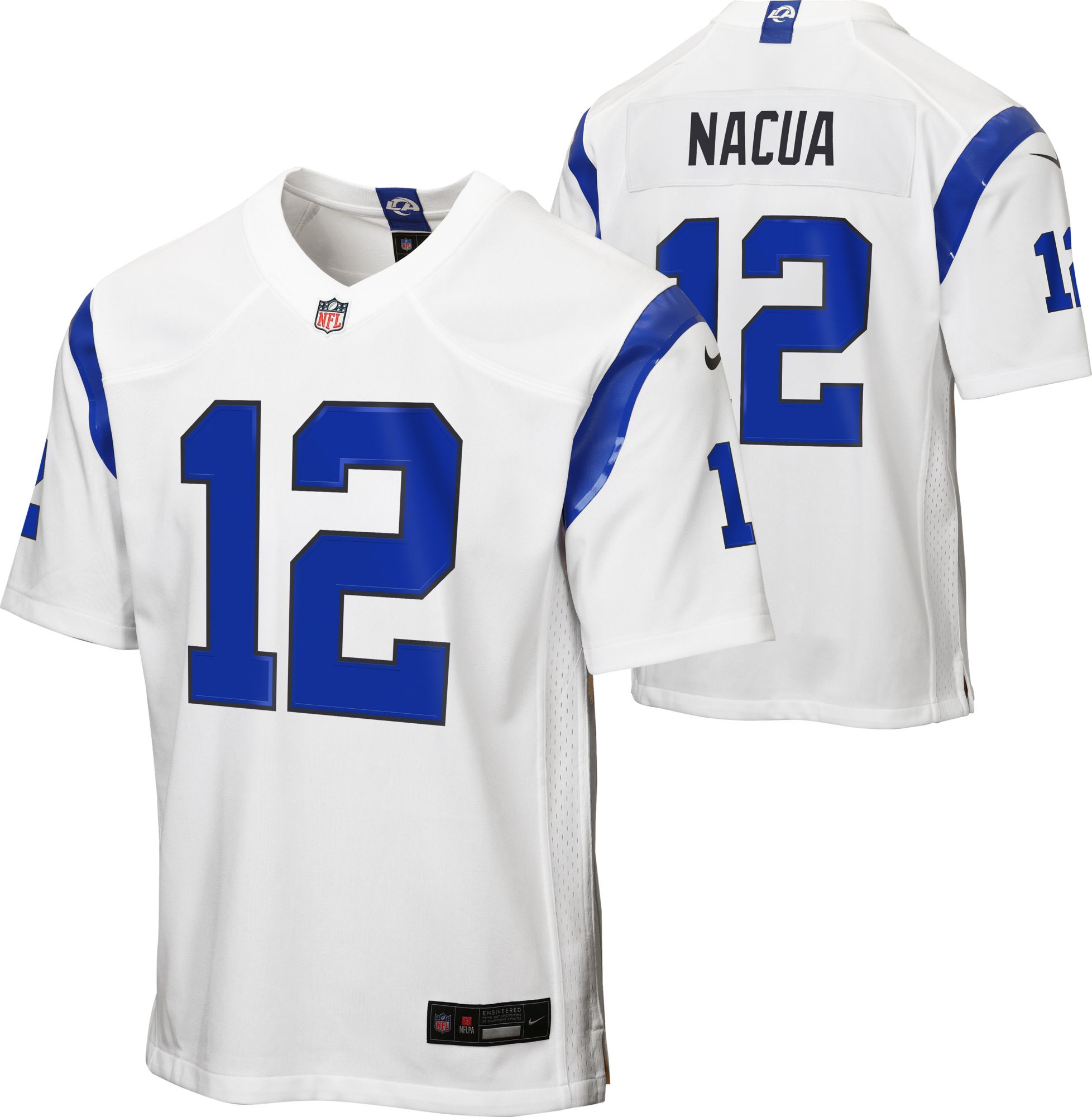 Nike Youth Los Angeles Rams Puka Nacua #12 Fearsome White