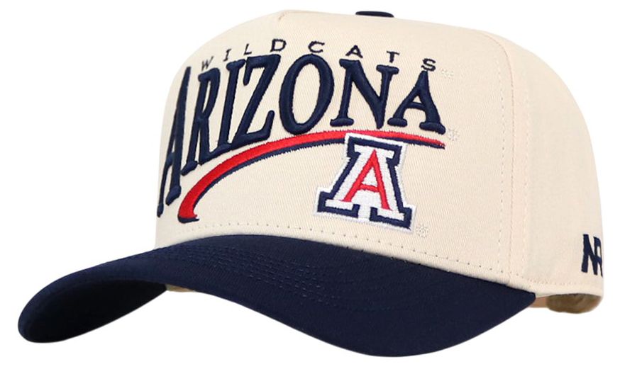No Rivals Adult Arizona Wildcats Cream and Navy Stride Snapback