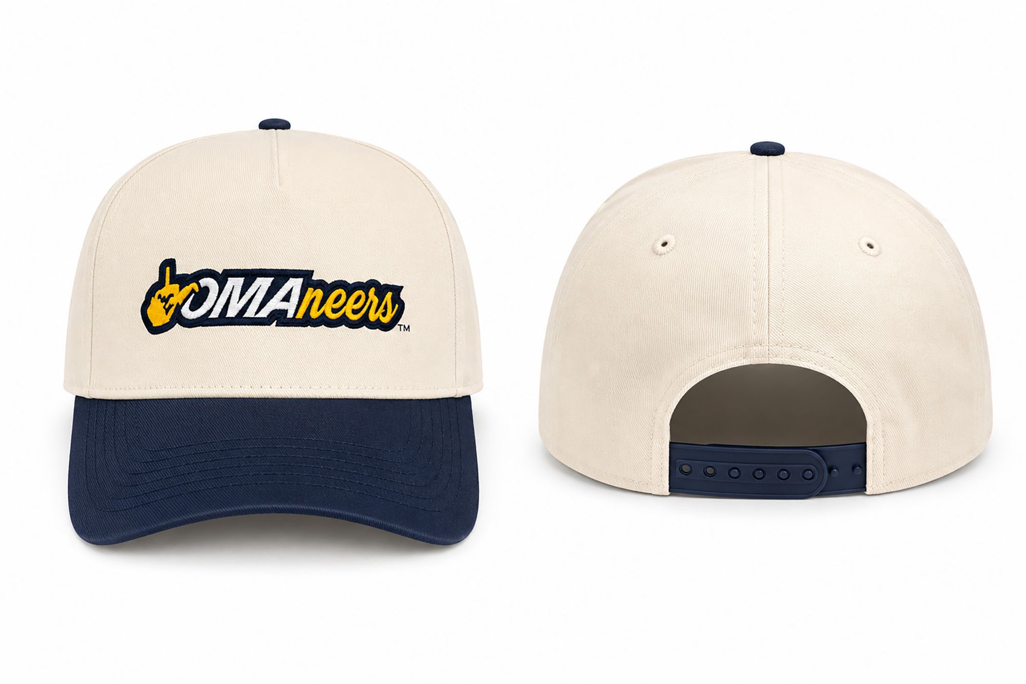 ★5/15限定販売★ Peat WVSU キャップ&フォトカード No Rivals Adult West Virginia Mountaineers Creme/Navy Snapback Hat