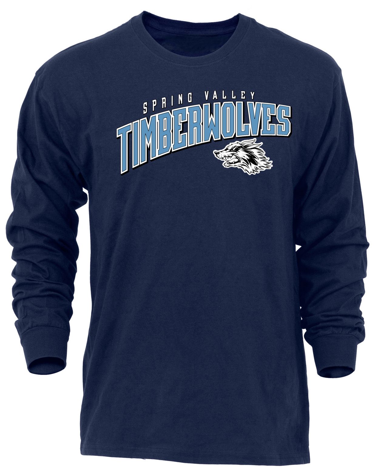 Ohiopyle Prints Adult Spring Valley High School Navy Flyball Long