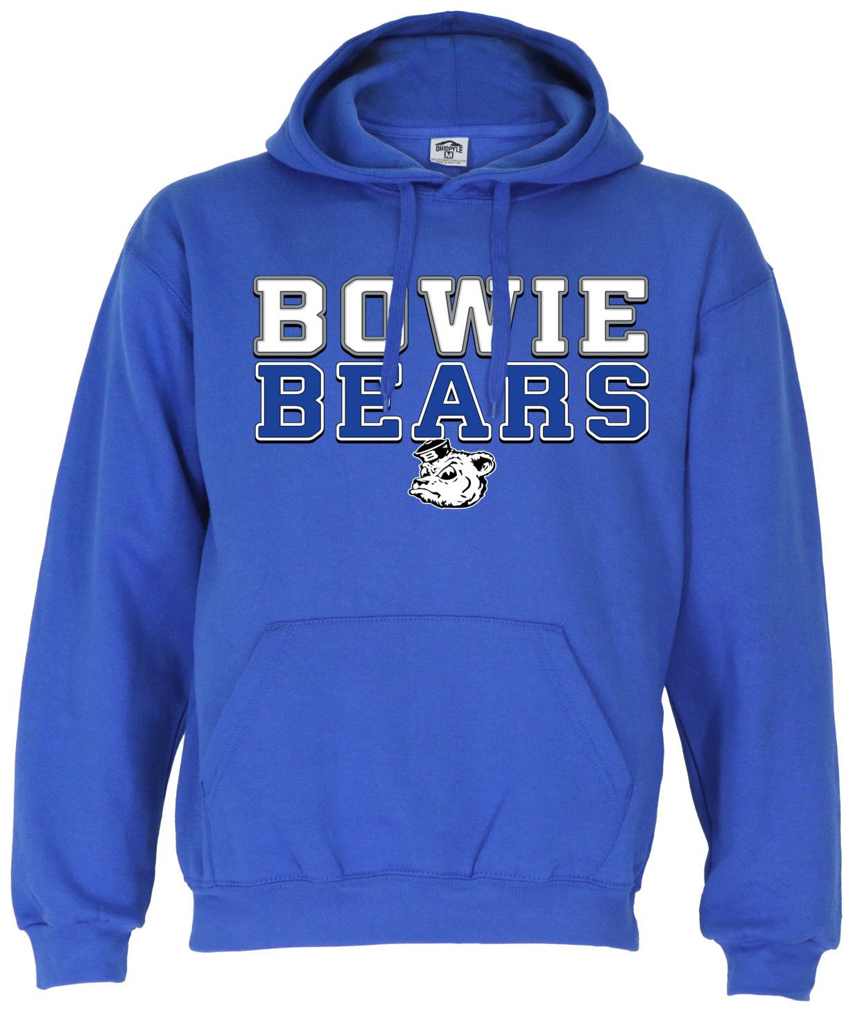 Ohiopyle Prints Adult Bowie High School Royal Blue Field Hooded