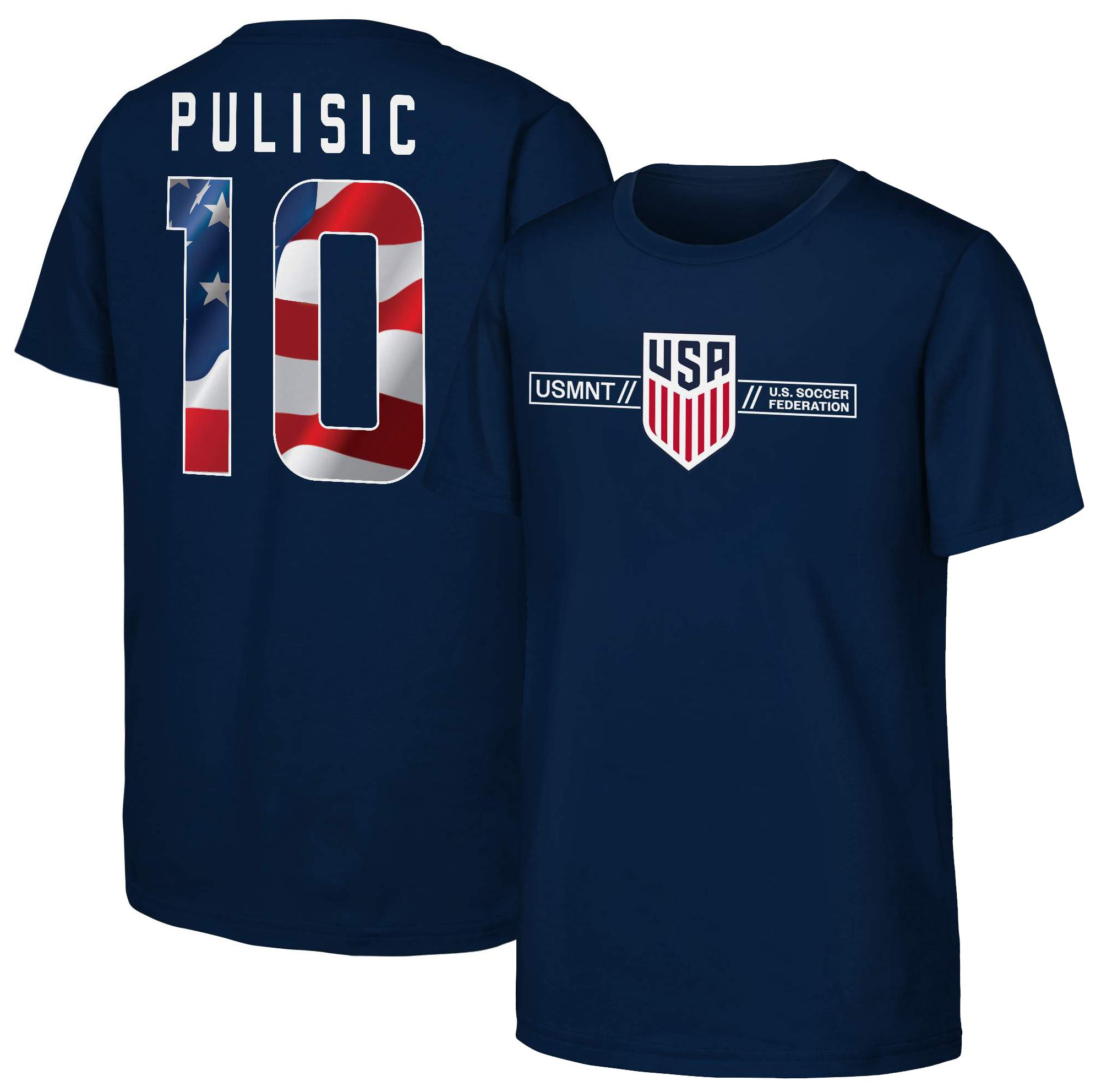 Outerstuff Adult USMNT 2026 Navy Christian Pulisic #10 T-Shirt