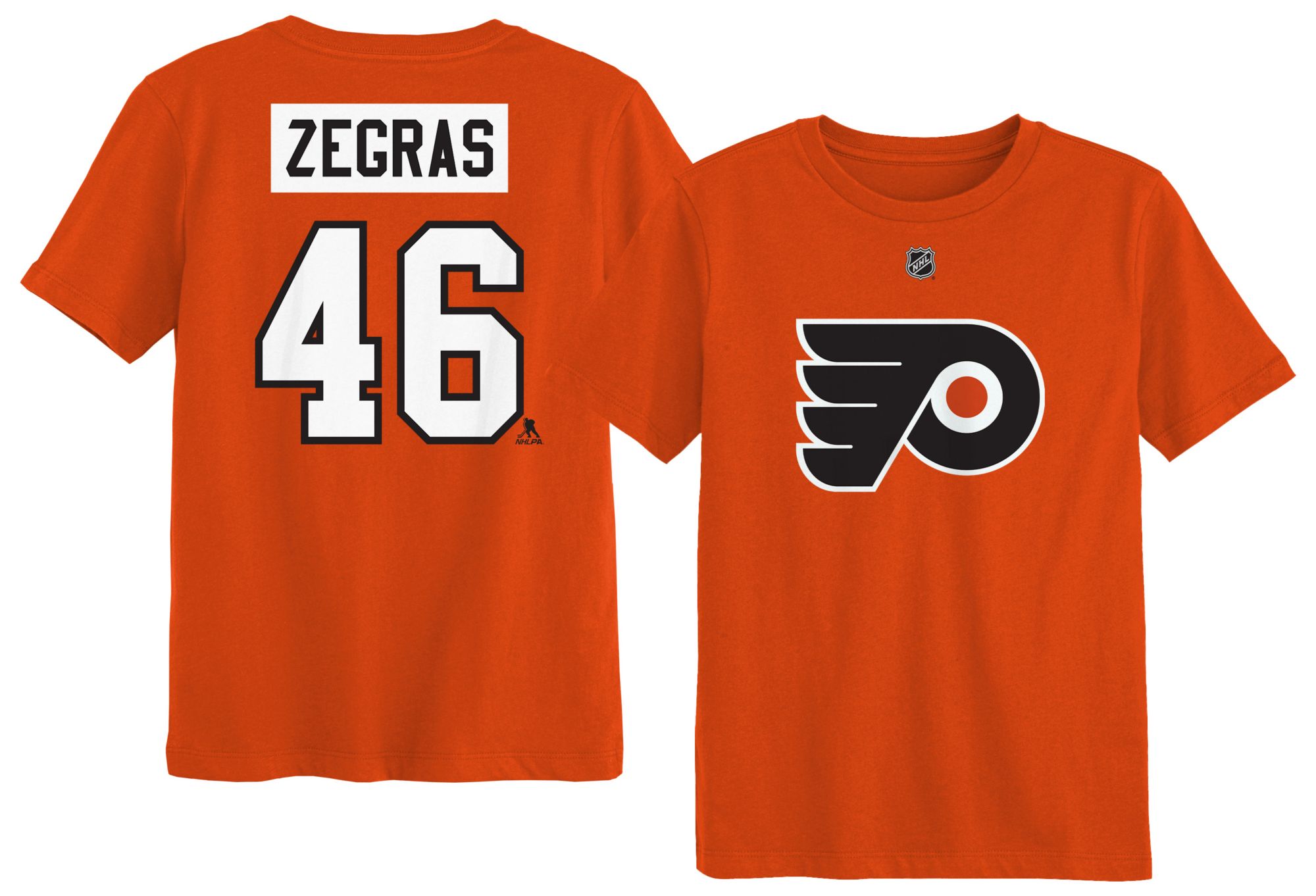 NHL Boys' Philadelphia Flyers Trevor Zegras #46 Brilliant Orange T