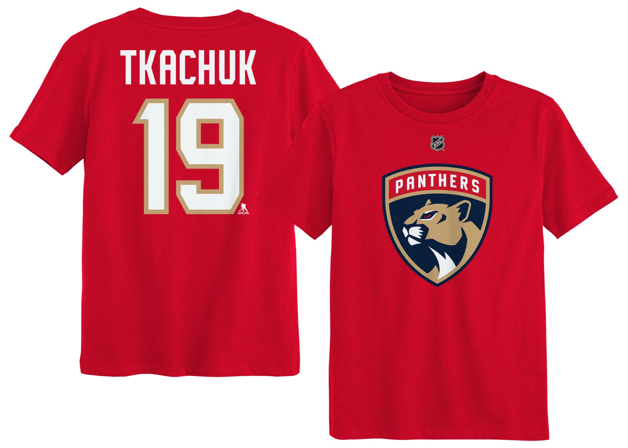 NHL Boys' Florida Panthers Matthew Tkachuk #19 University Red T