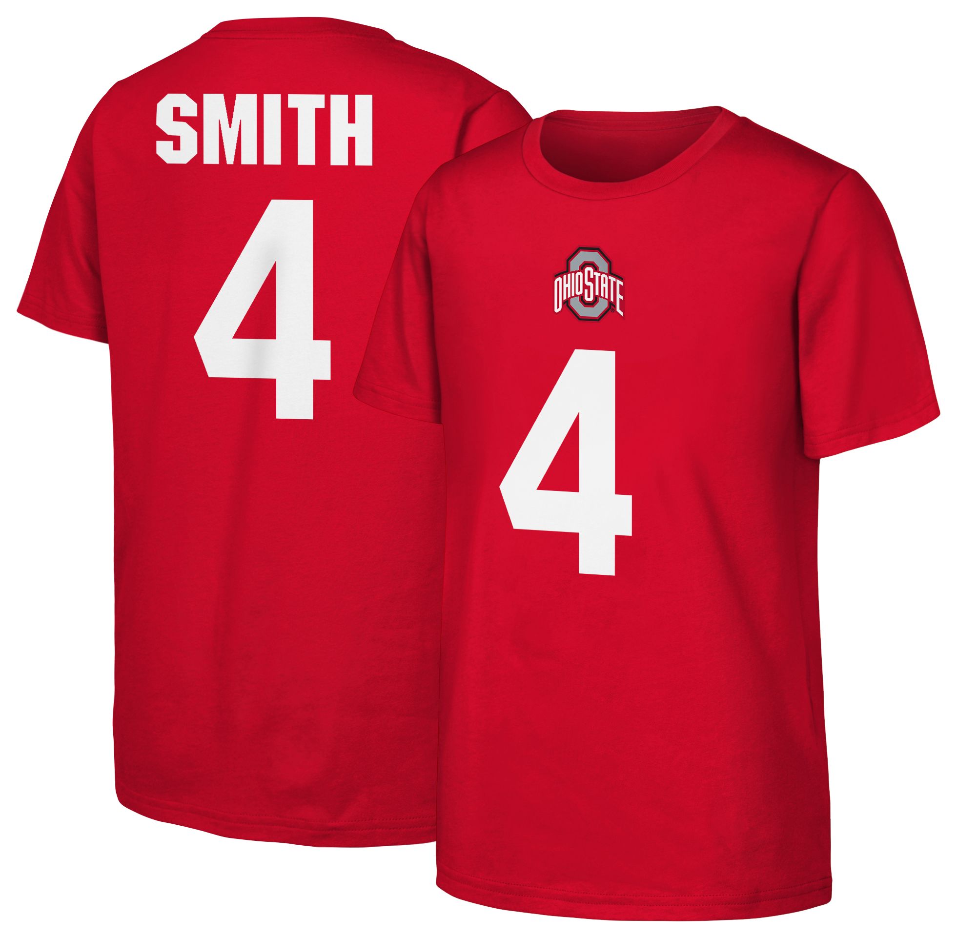 NCAA Youth Ohio State Buckeyes Red JC French IV #4 T-Shirt