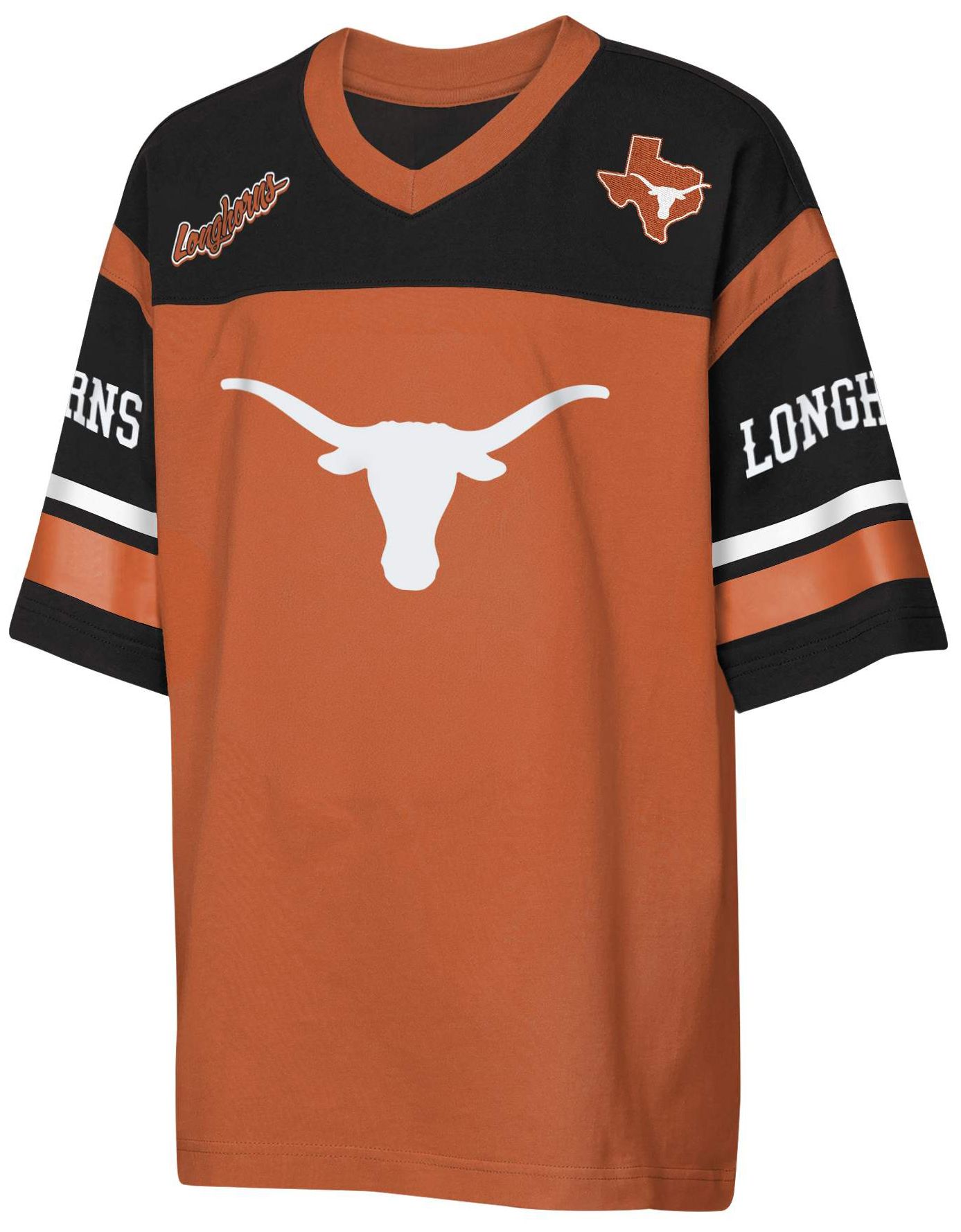 NCAA Little Kids' Texas Longhorns Orange Chop Block Jersey