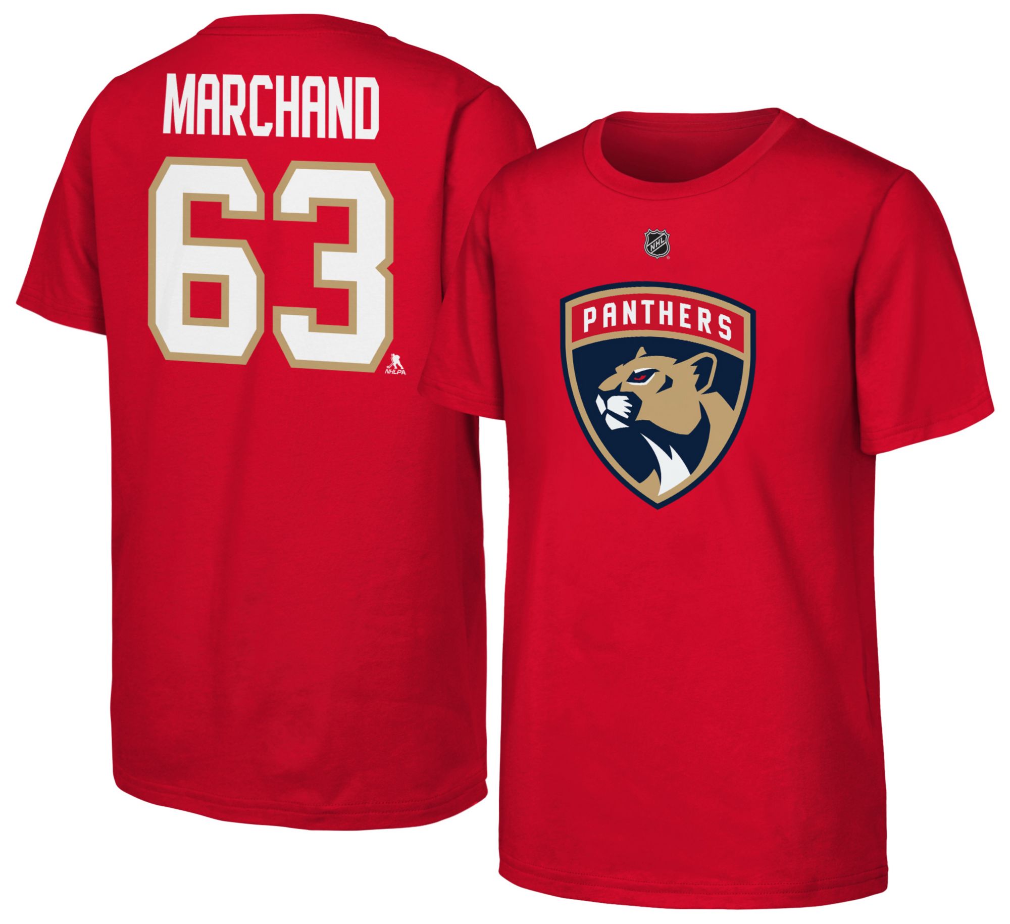 NHL Youth Florida Panthers Brad Marchand #63 University Red T