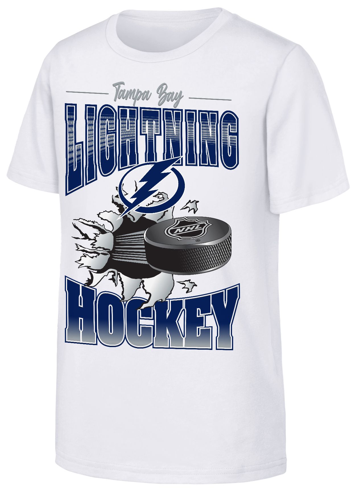NHL Youth Tampa Bay Lightning White Breakout 2.0 T-Shirt | Dick's