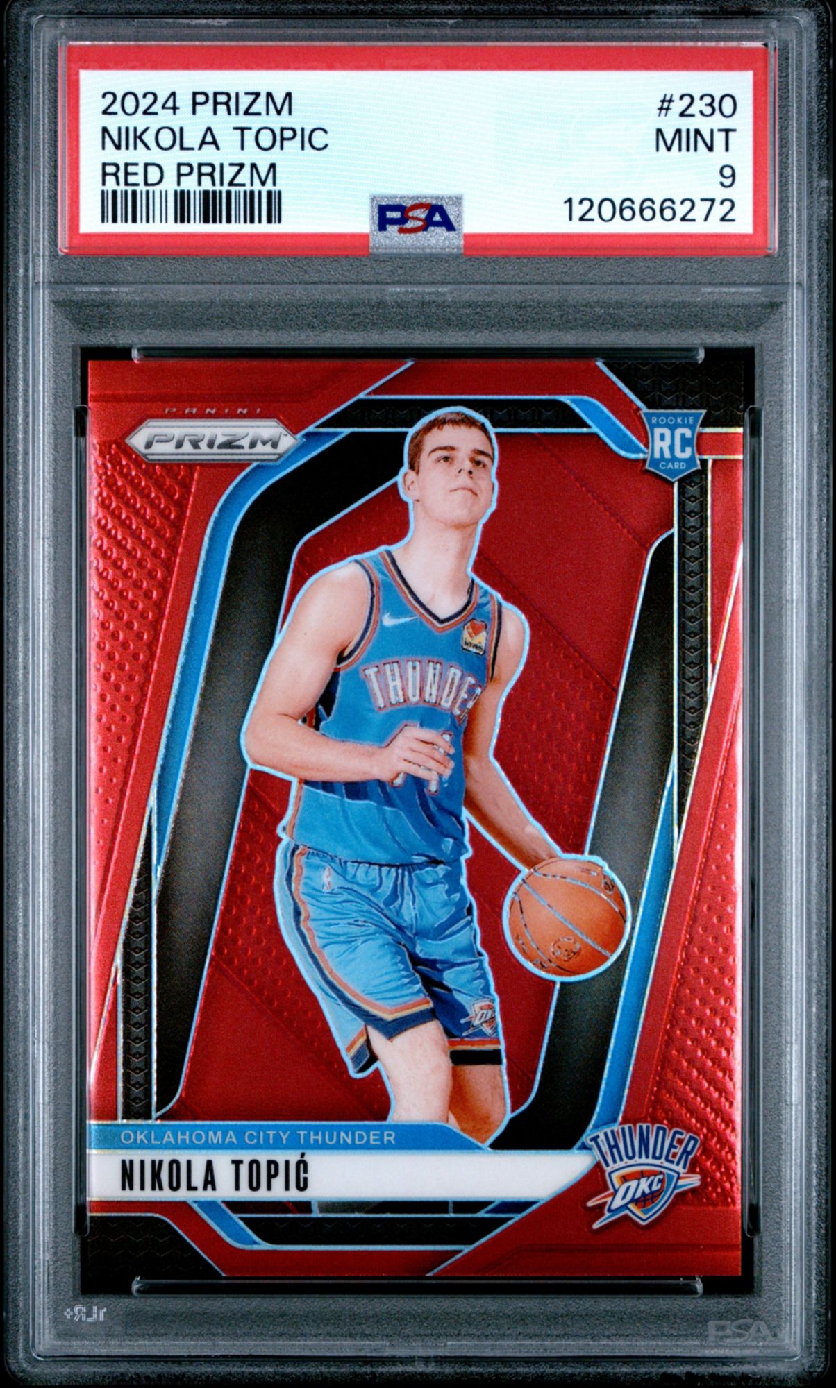 2024 Panini Prizm 230 Nikola Topic Red Prizm PSA 9 | Dick's