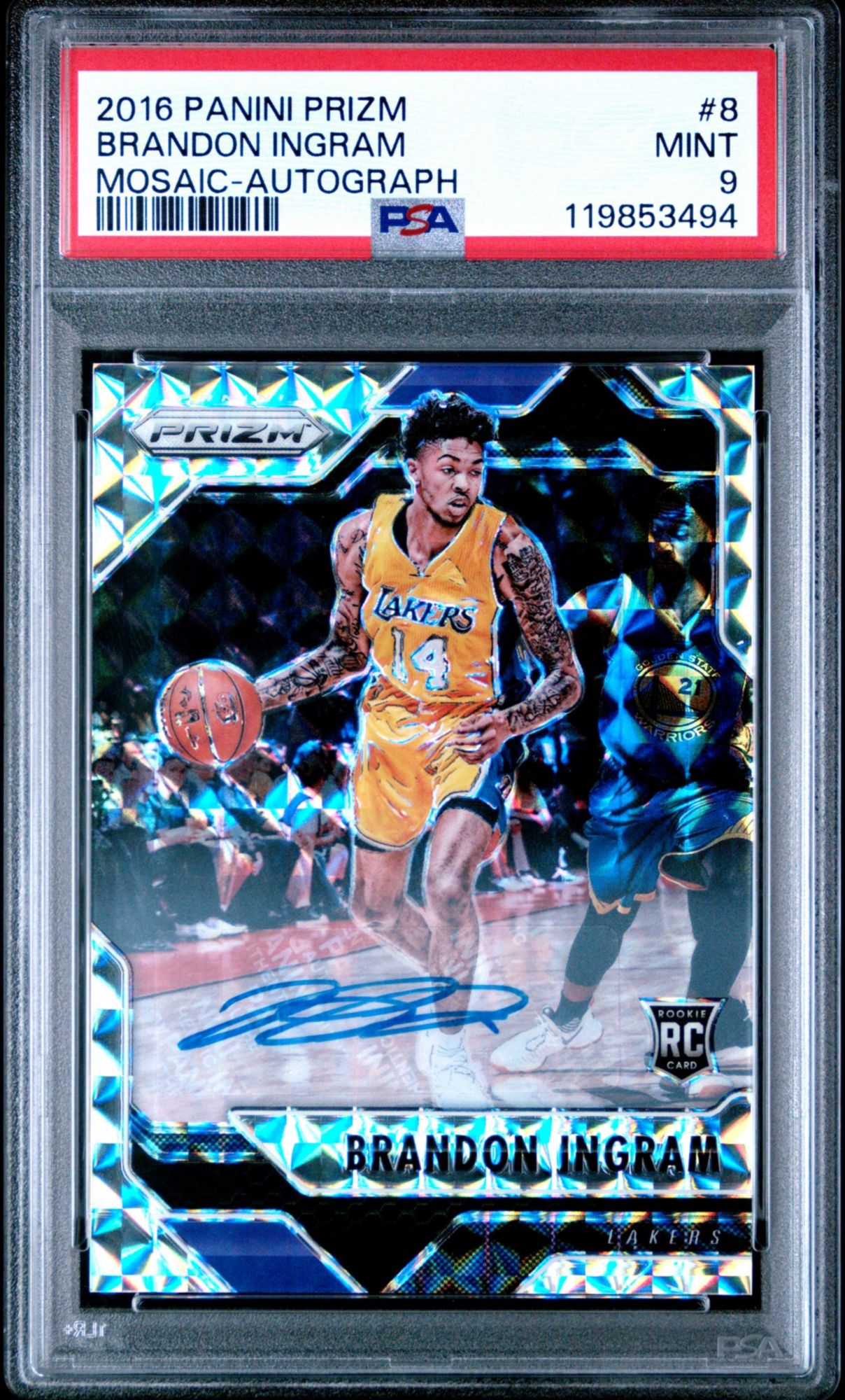 2016 Panini Prizm Mosaic 8 Brandon Ingram Autograph PSA 9 | Dick's